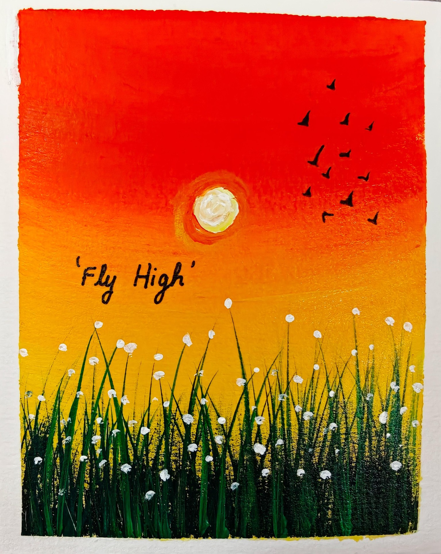 30 Days Acrylic Landscape Challenge :  Day 1 - image 2 - student project