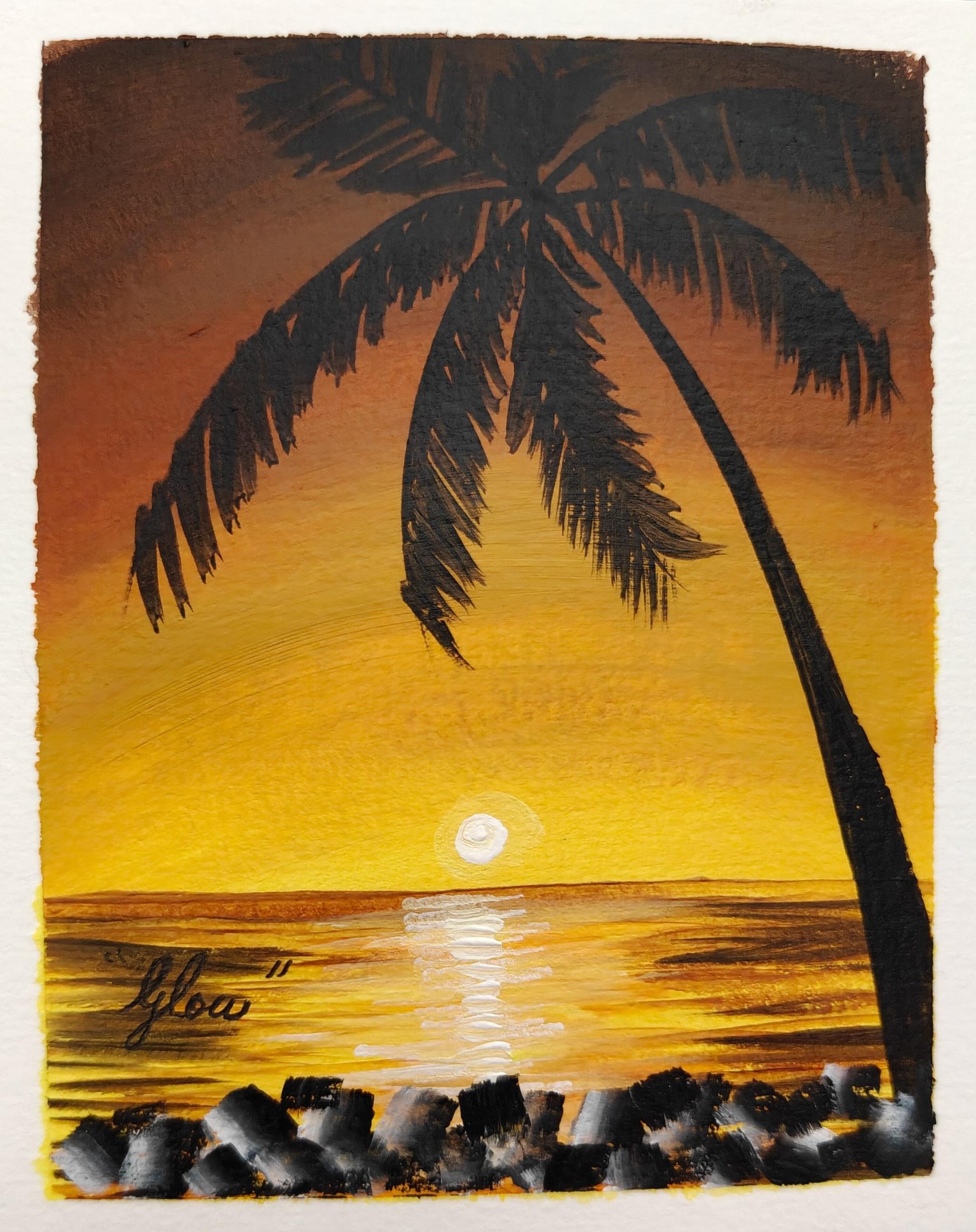 30 Days Acrylic Landscape Challenge :  Day 1 - image 10 - student project