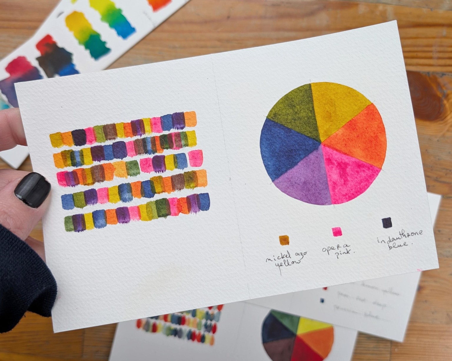 Playful Watercolor Color Wheels - image 2 - student project