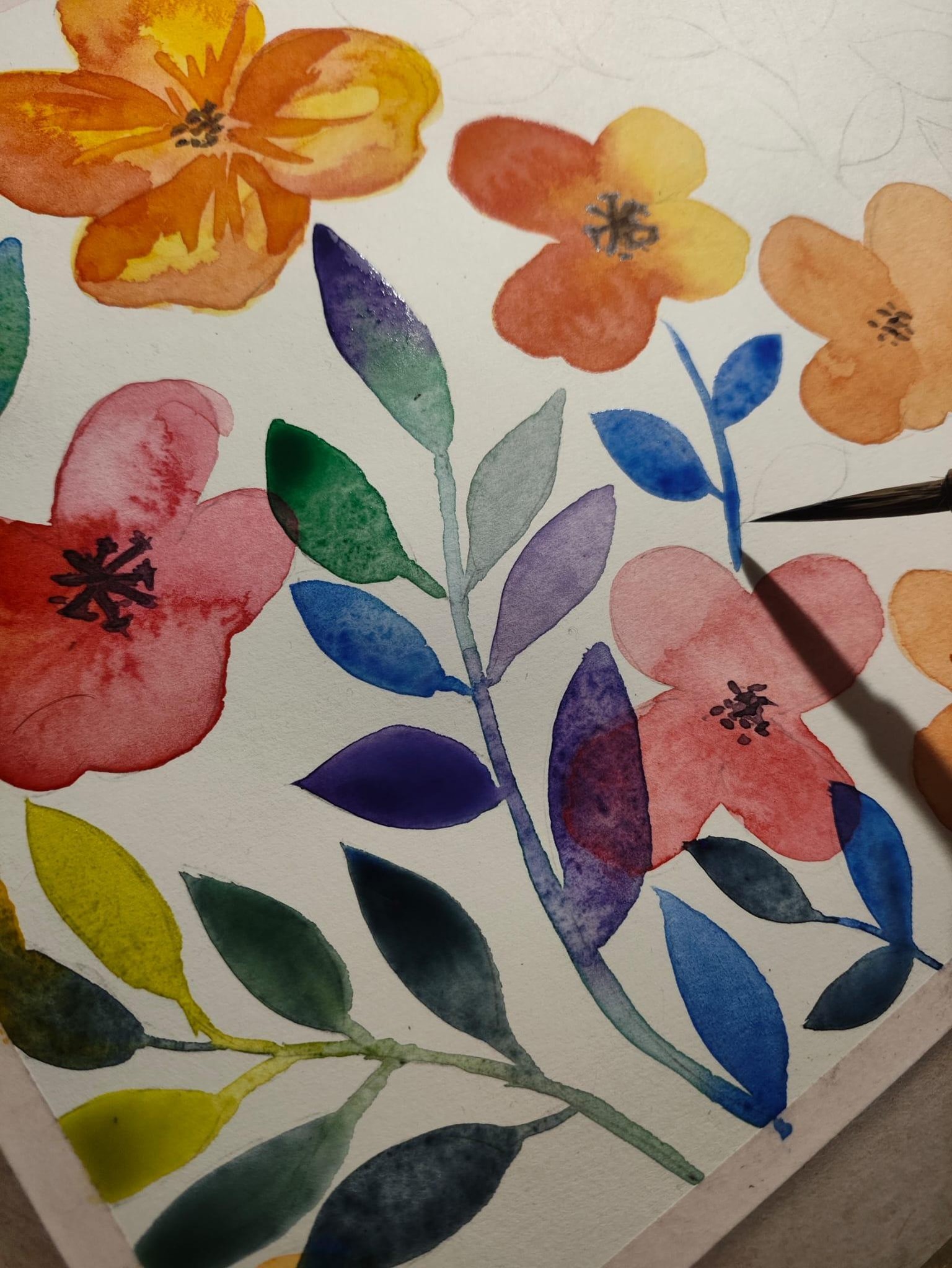 Watercolor Floral Pattern - image 6 - student project
