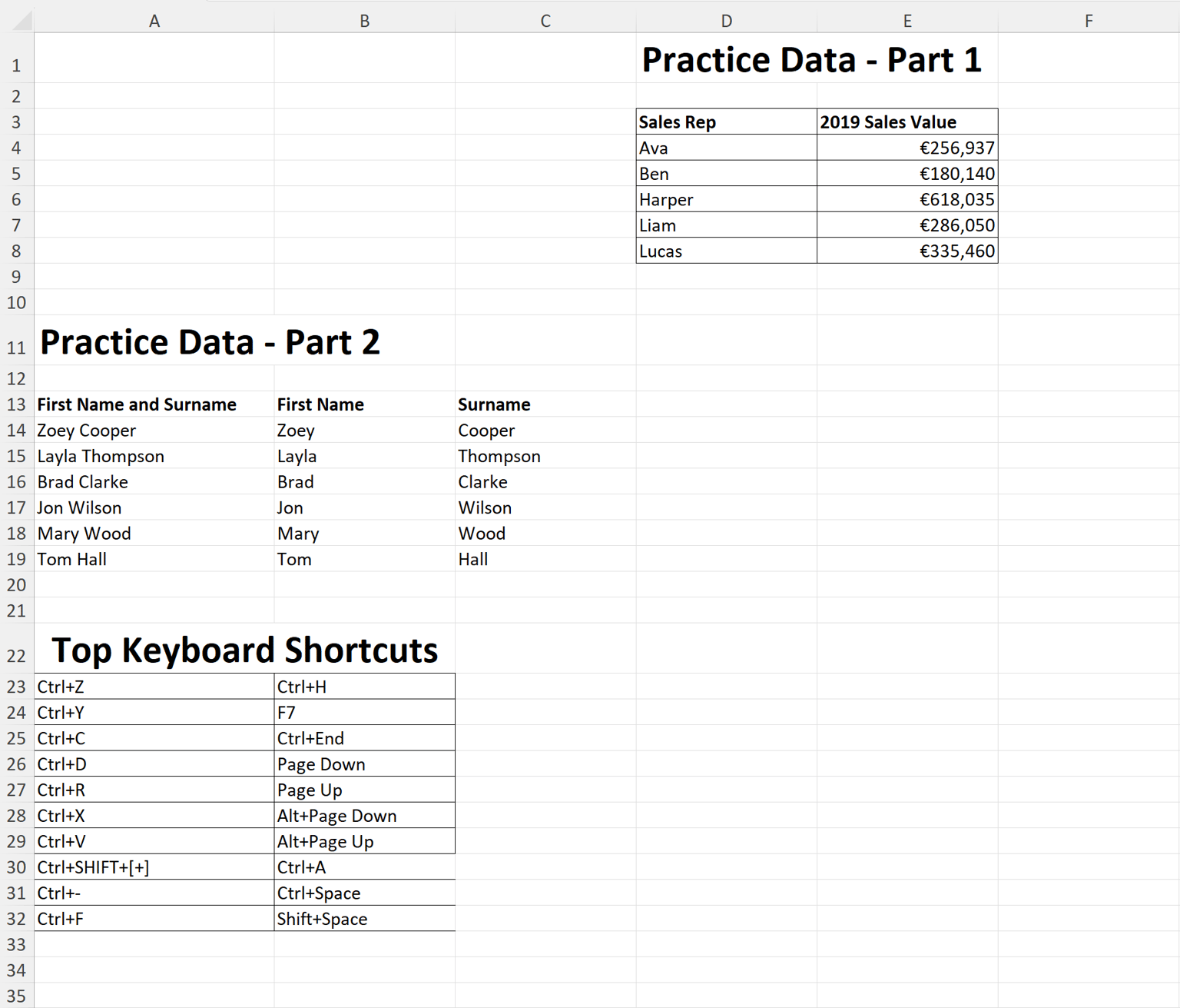 Excel Efficiency Class Project - image 1 - student project