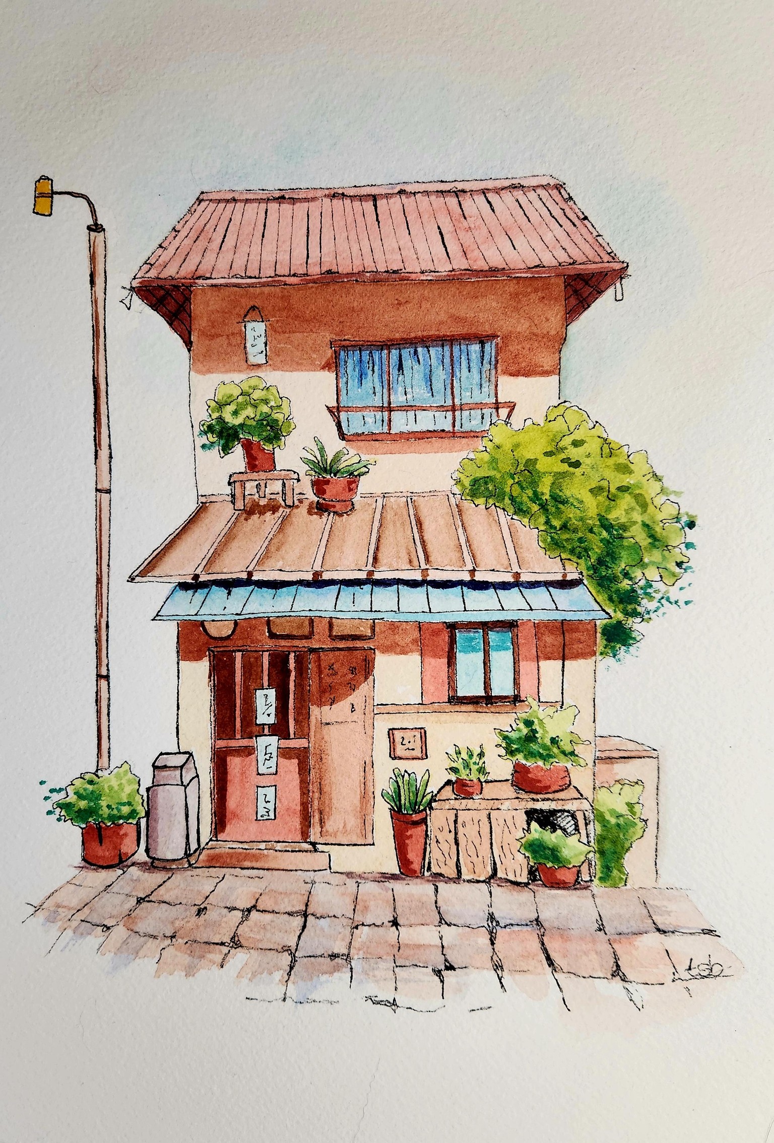 Urban sketch & paint - image 2 - student project