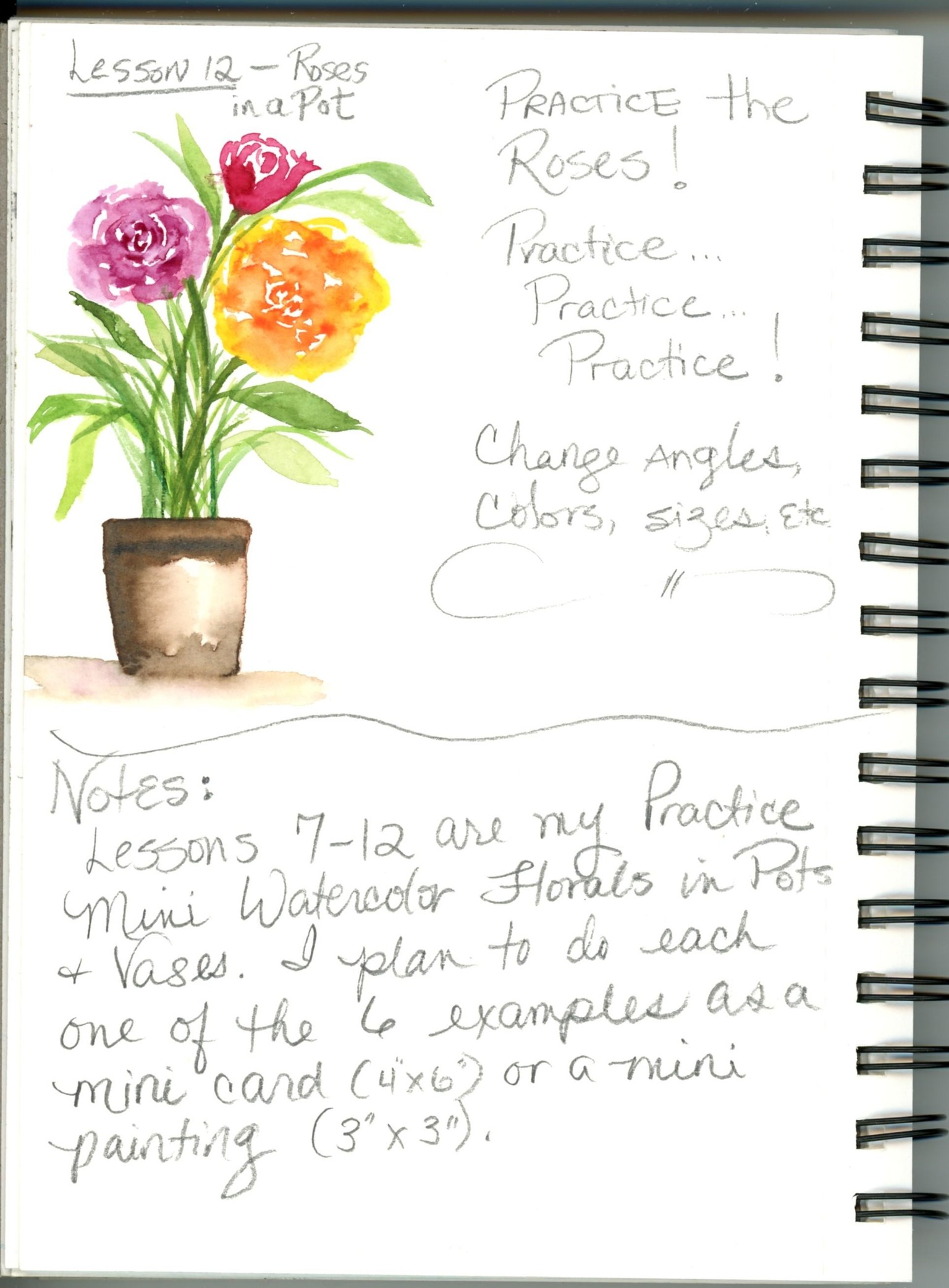 Mini Watercolor Florals with Lisa Lam! - image 3 - student project