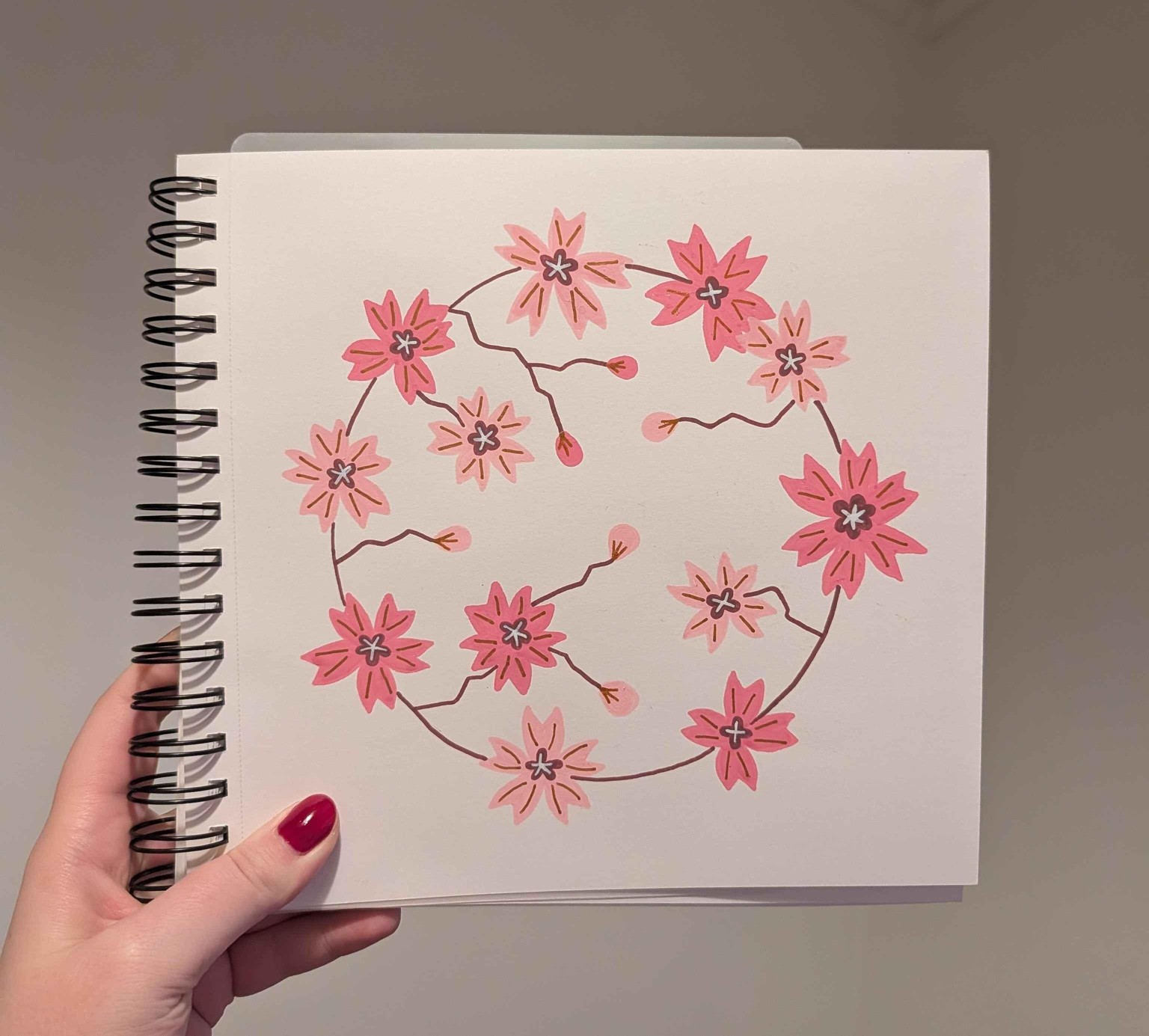 Florals with acrylic markers - image 2 - student project