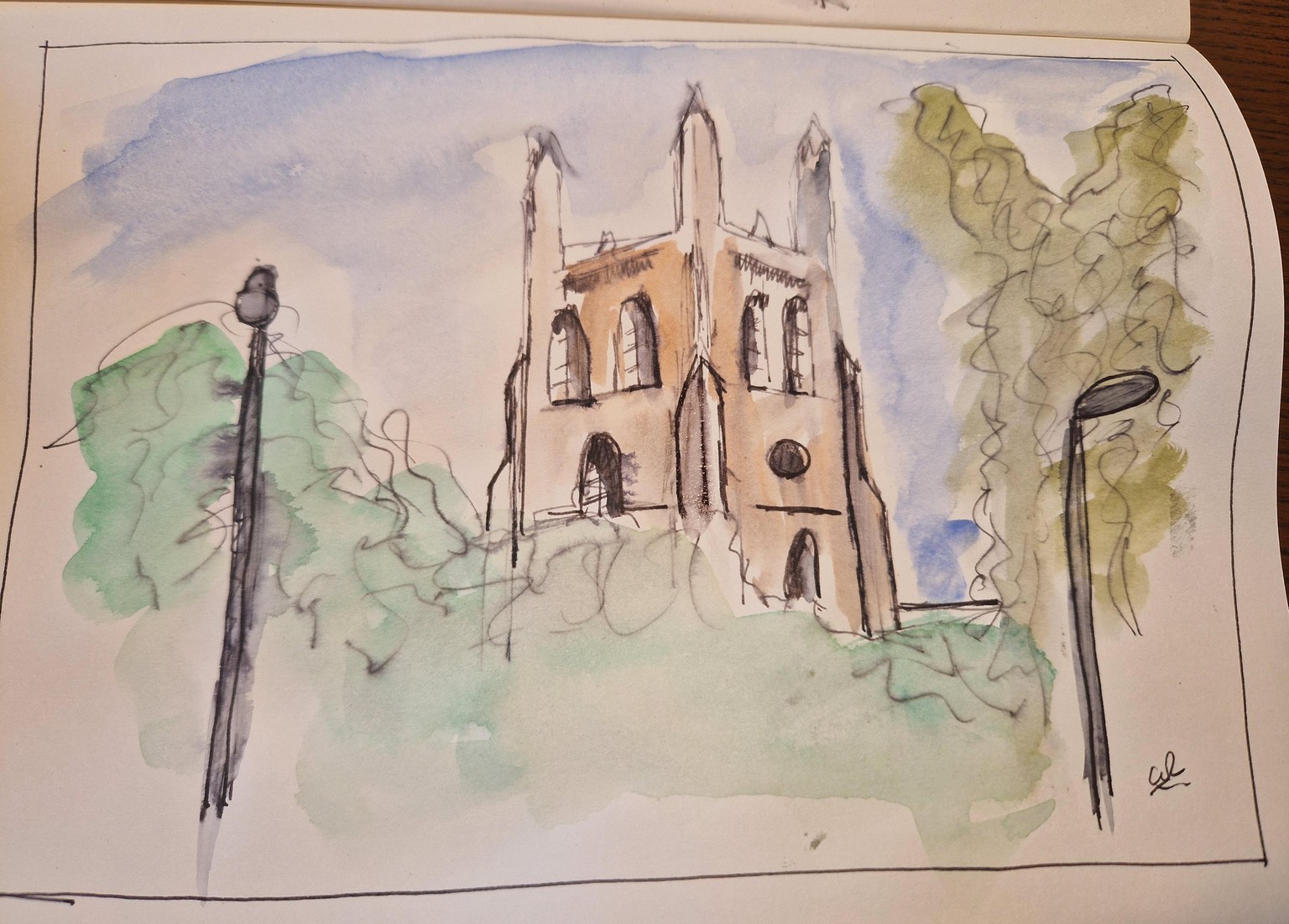 Attemp at scene 3, ink and watercolour - image 1 - student project