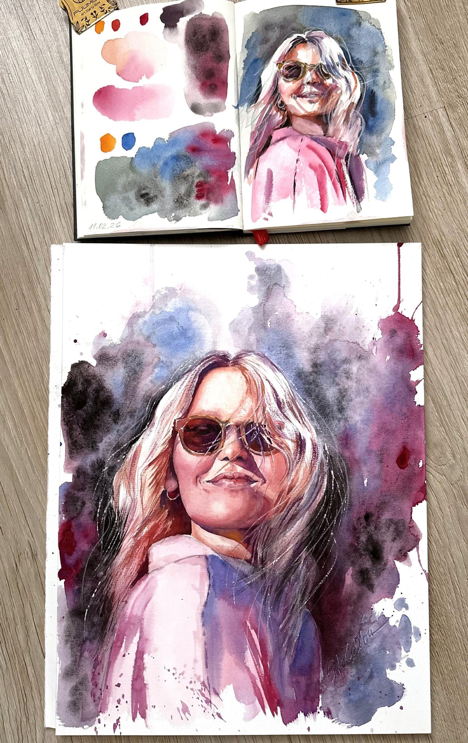 Watercolor Portrait Challenge - image 2 - student project