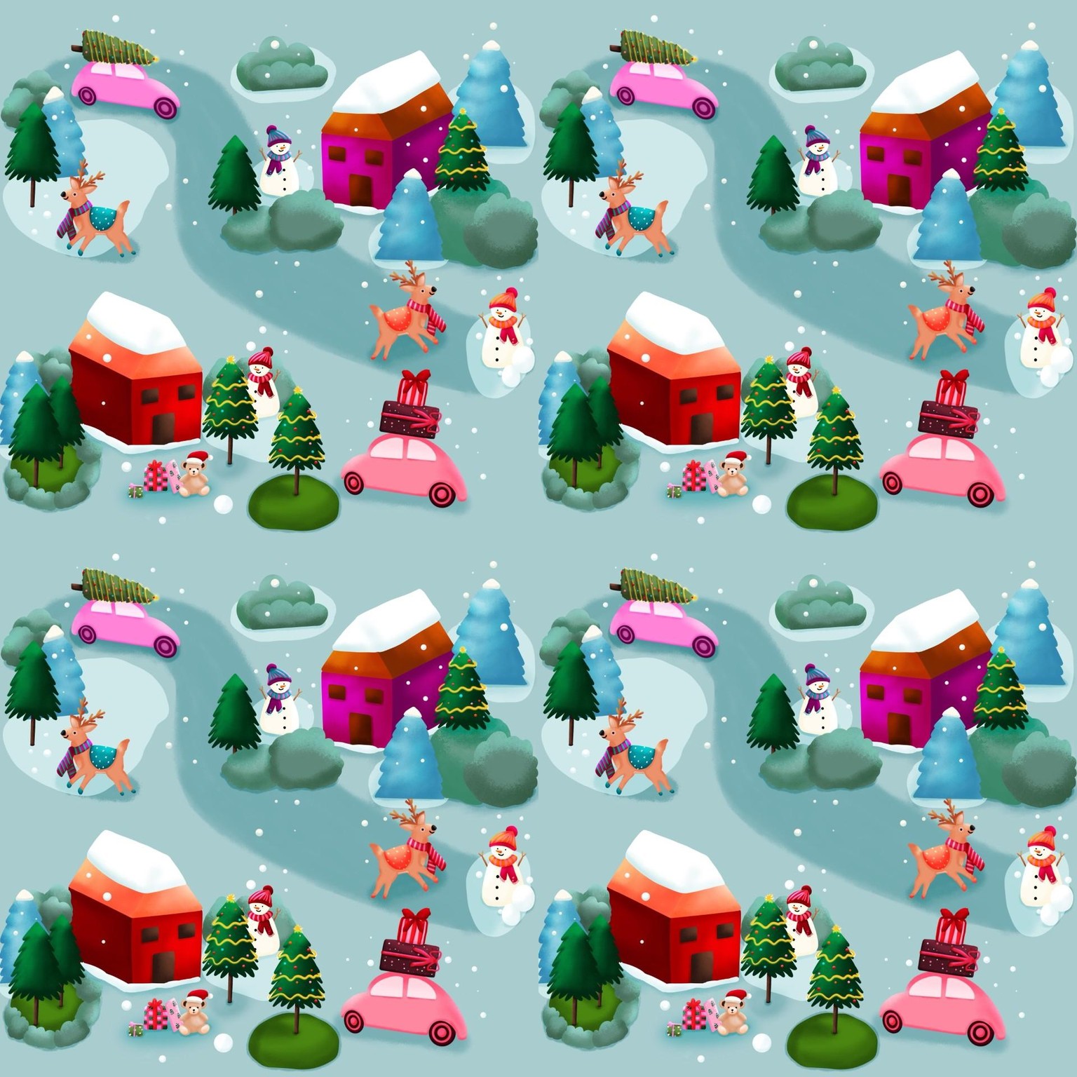 Christmas Scene Pattern - image 1 - student project