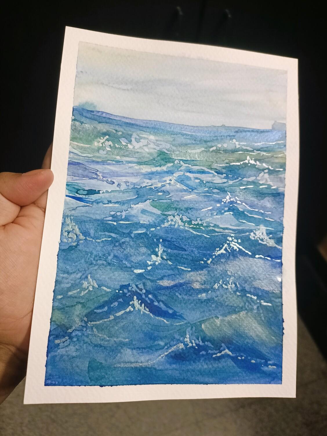 Sparkling Seawater (Seascape) in Watercolour - image 1 - student project