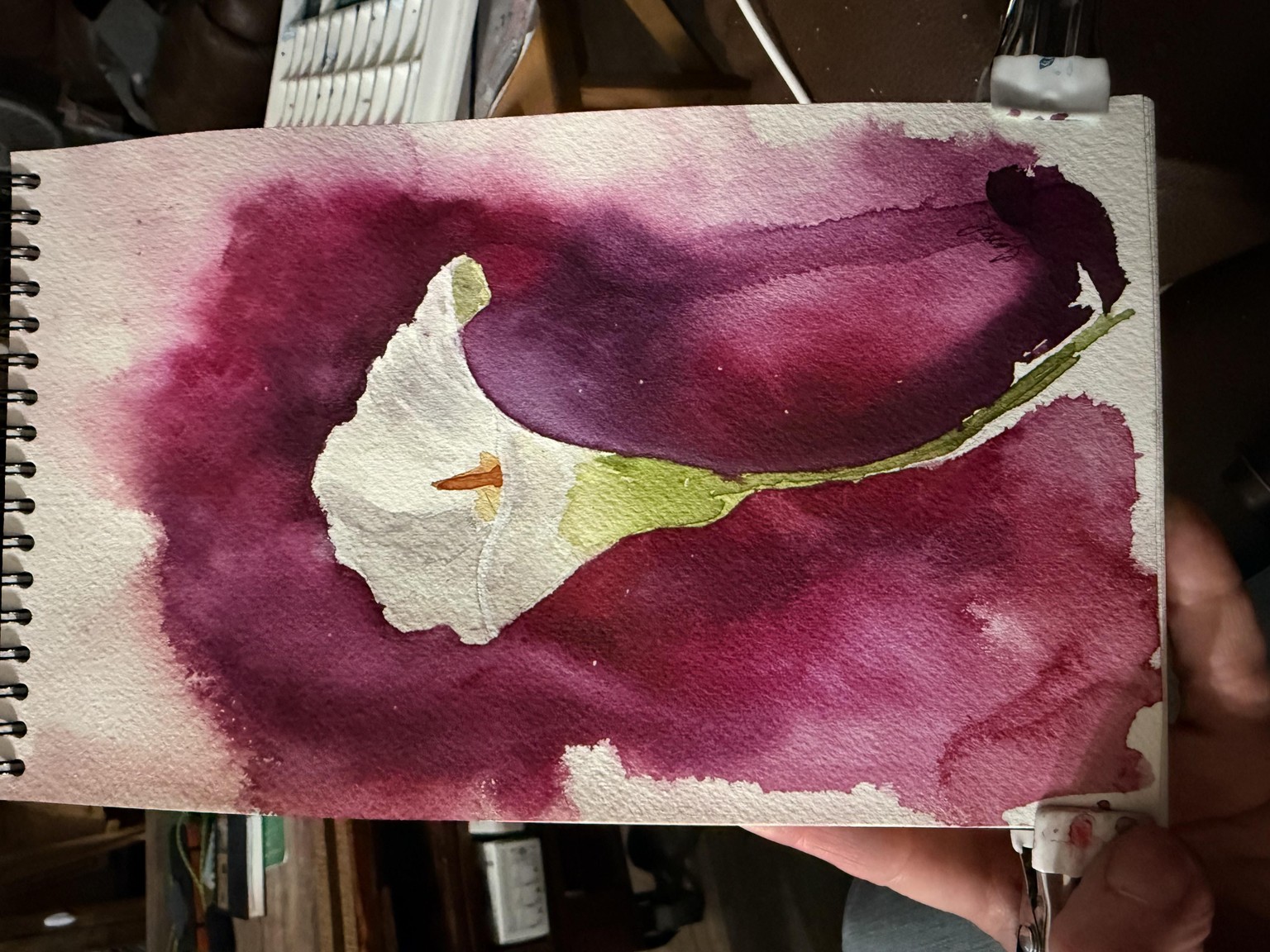 Loose watercolor flowers - image 3 - student project