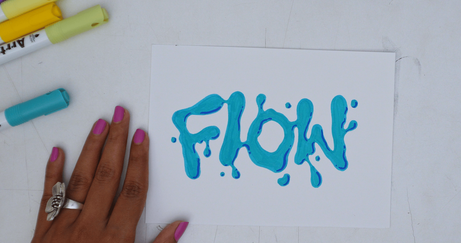 Unwinding with Words: Chill Lettering Practice - image 4 - student project