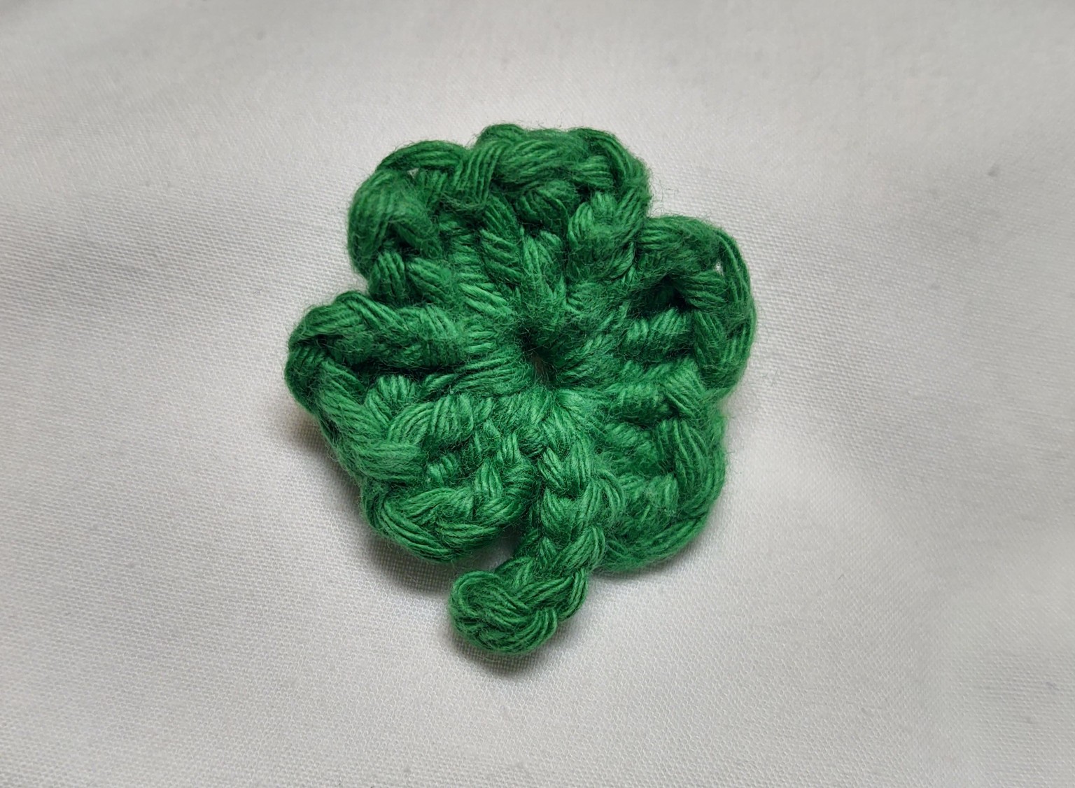 Crocheted Shamrock Pin - image 2 - student project