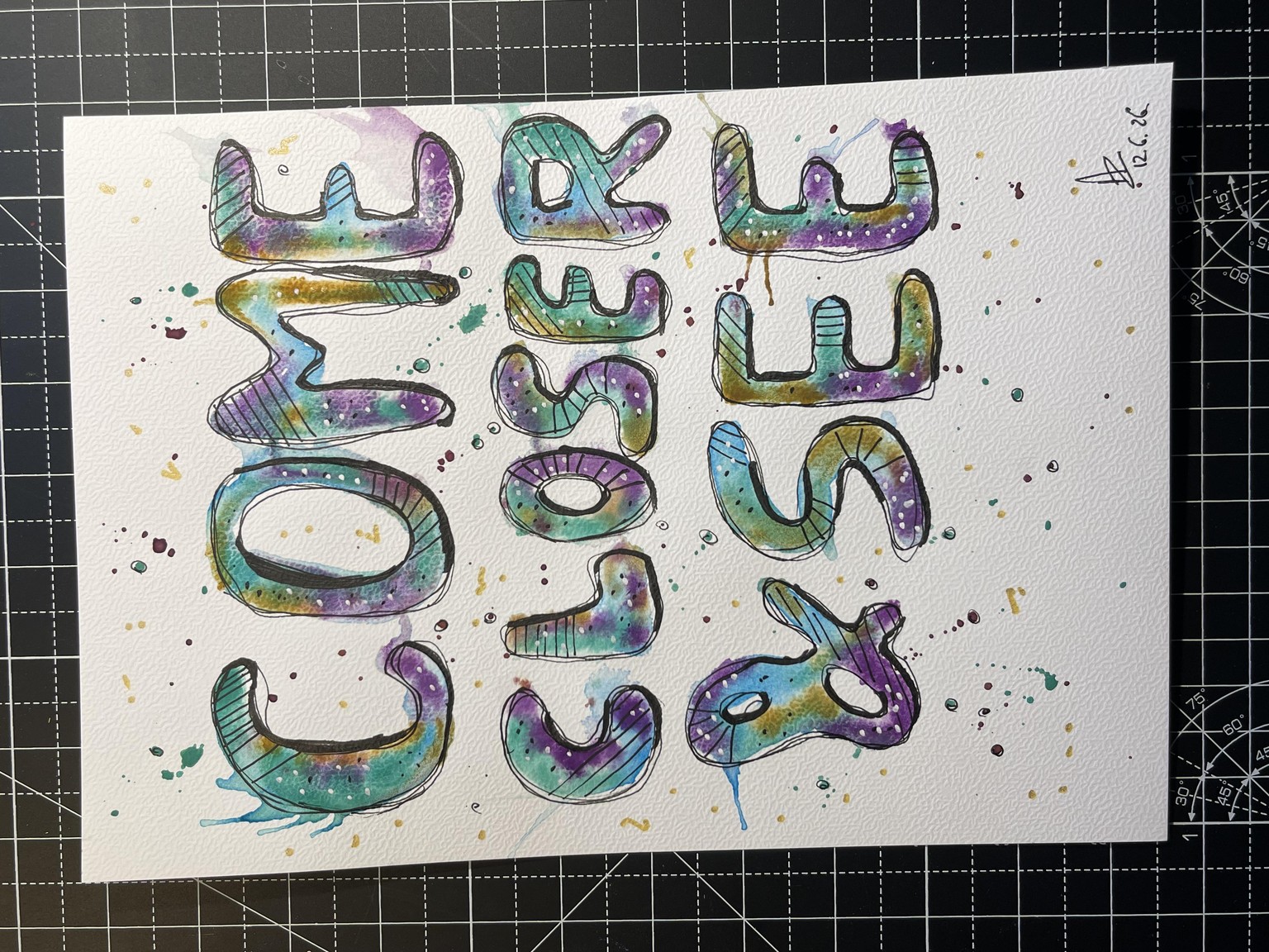 WATER LETTERING - image 1 - student project