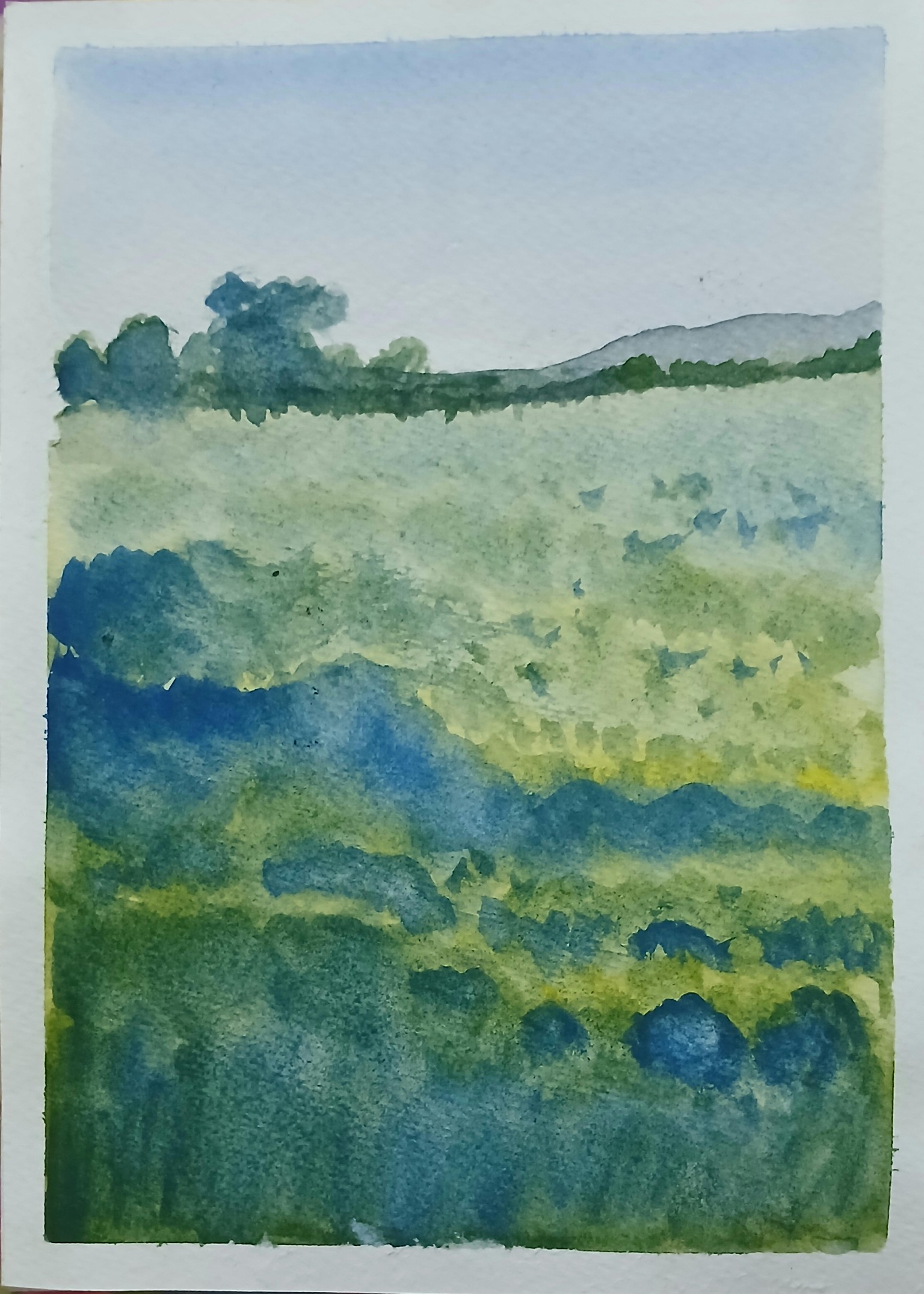 Spring landscapes in watercolour - image 2 - student project
