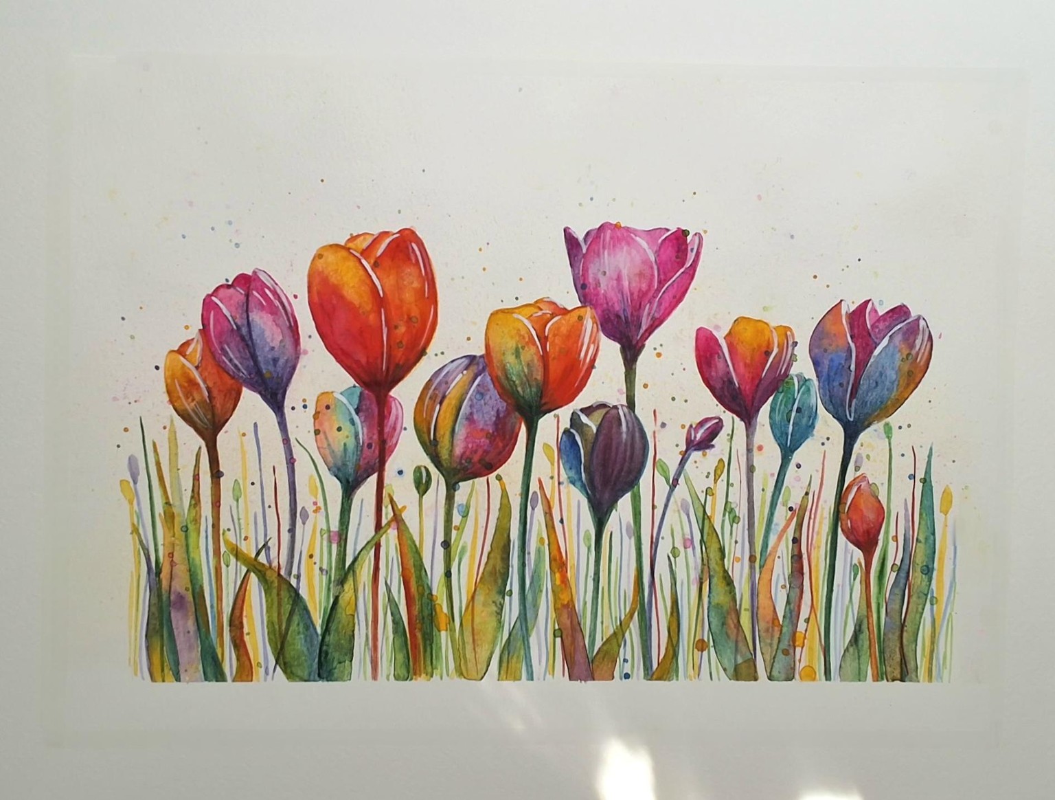 Watercolour tulips - image 1 - student project
