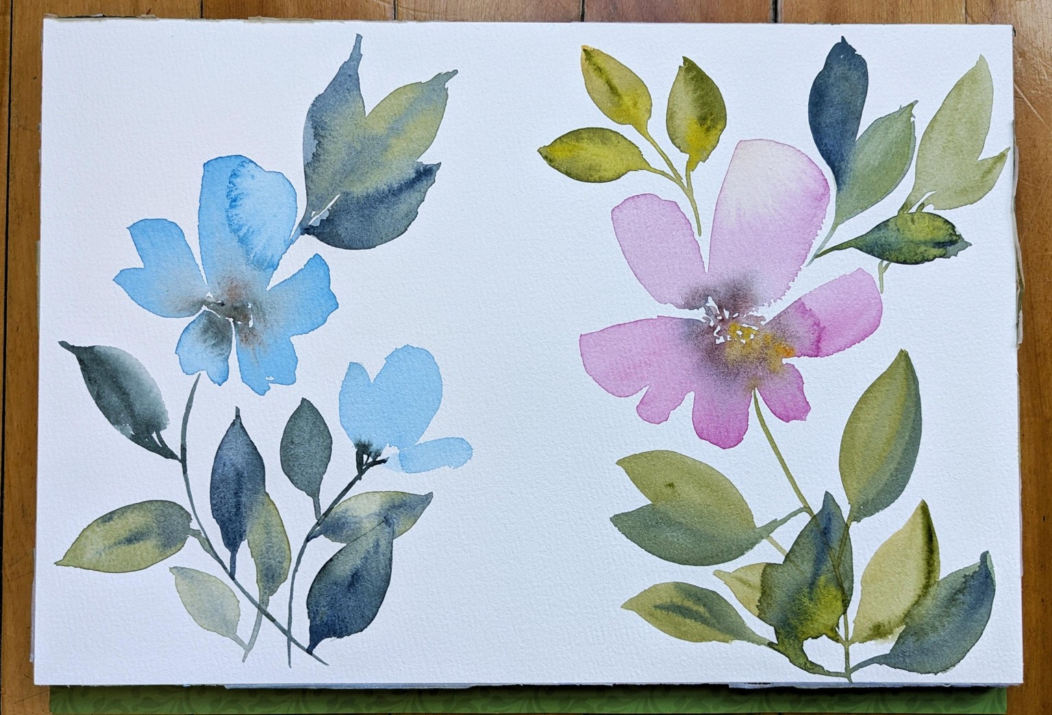 Loose Watercolour Florals and Leaves - image 7 - student project