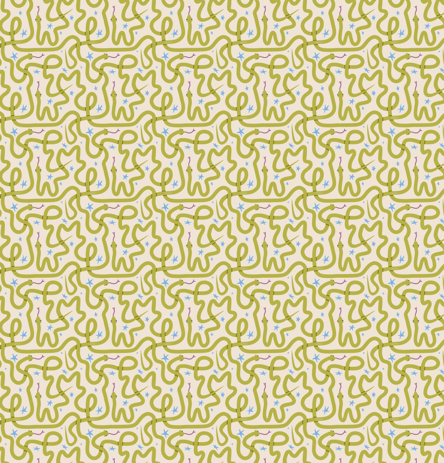 Looping snake pattern - image 2 - student project