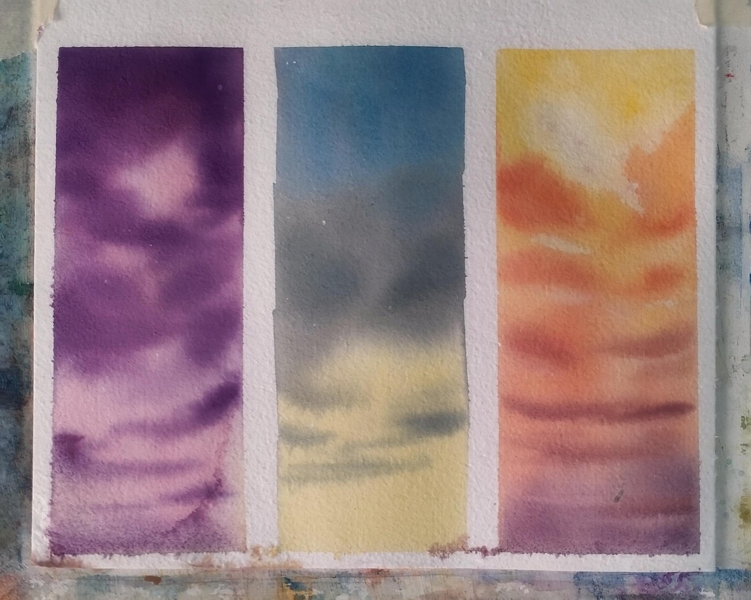 7 days of watercolor sunsets - image 4 - student project
