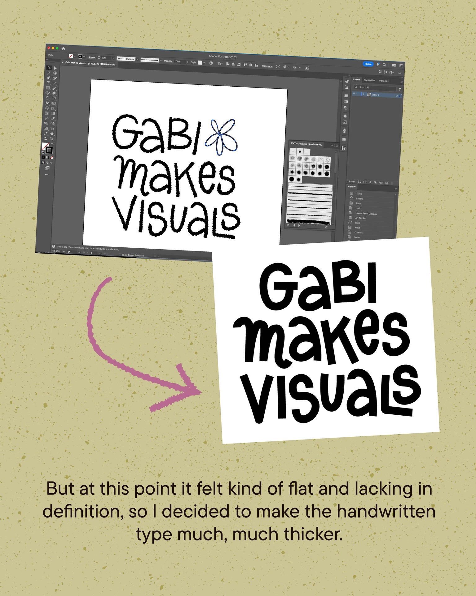 Personal Brand Logotype - Shading Letters - image 3 - student project