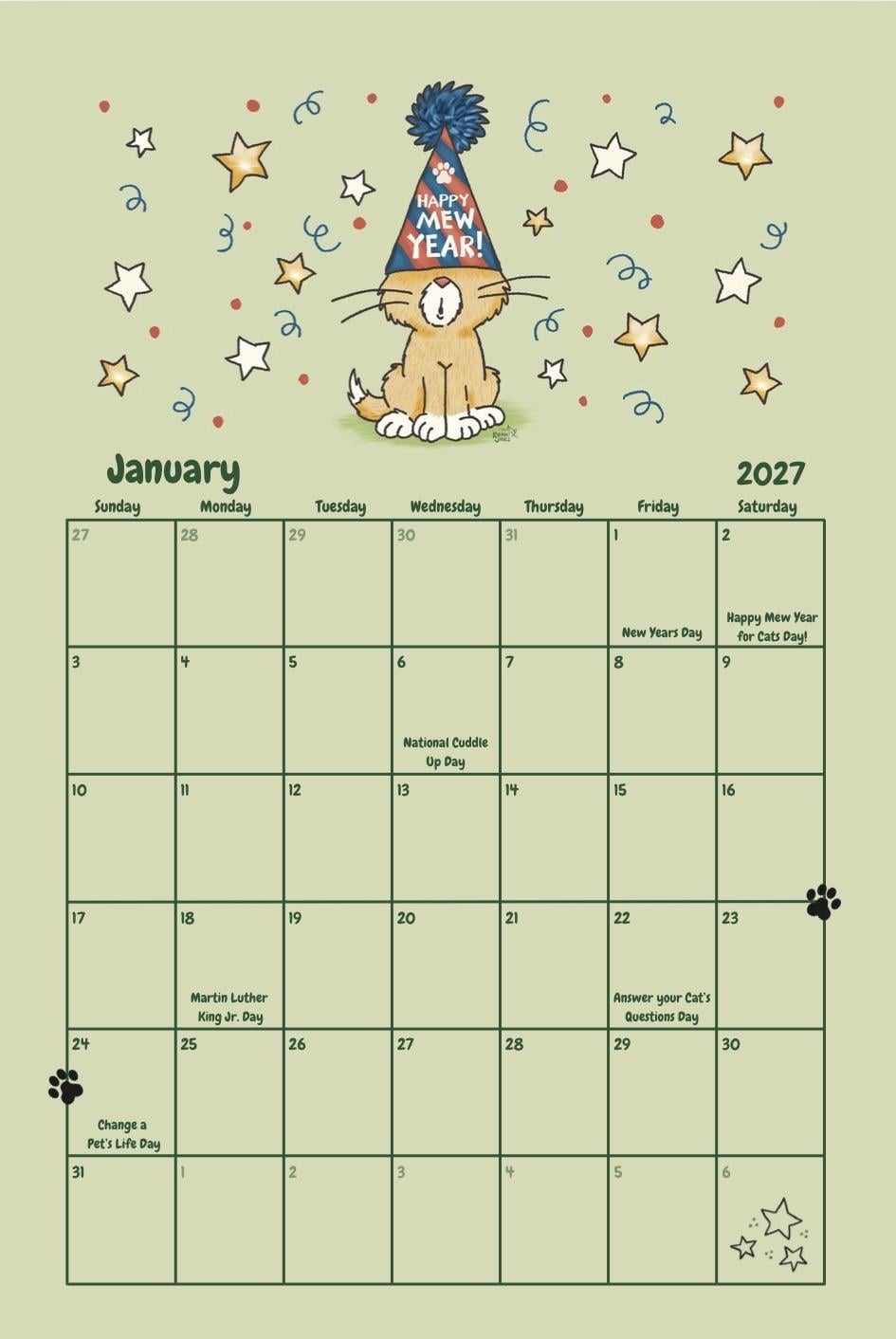 Cat calendar - image 1 - student project