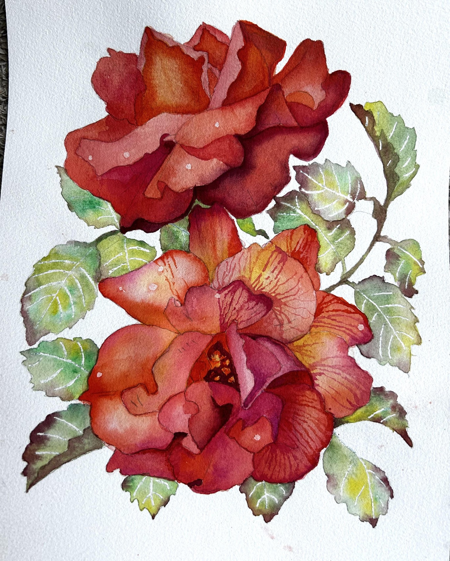 My first Rose which although took a very long time I’m pleased at my first attempt.  Thank you Anna - image 1 - student project