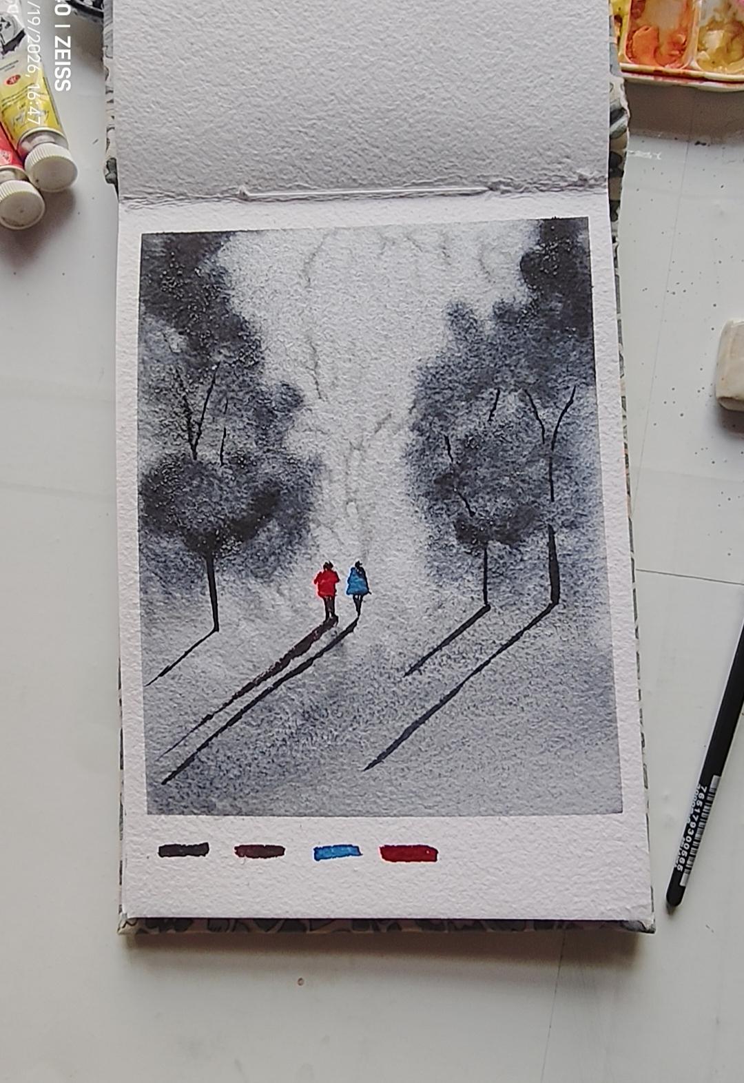 Snowy winter land - image 1 - student project