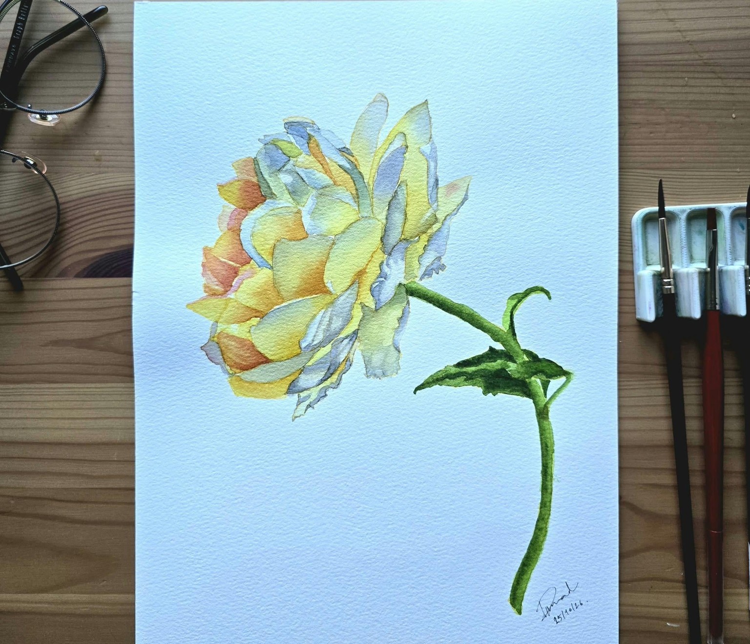 Watercolor Rose - image 1 - student project