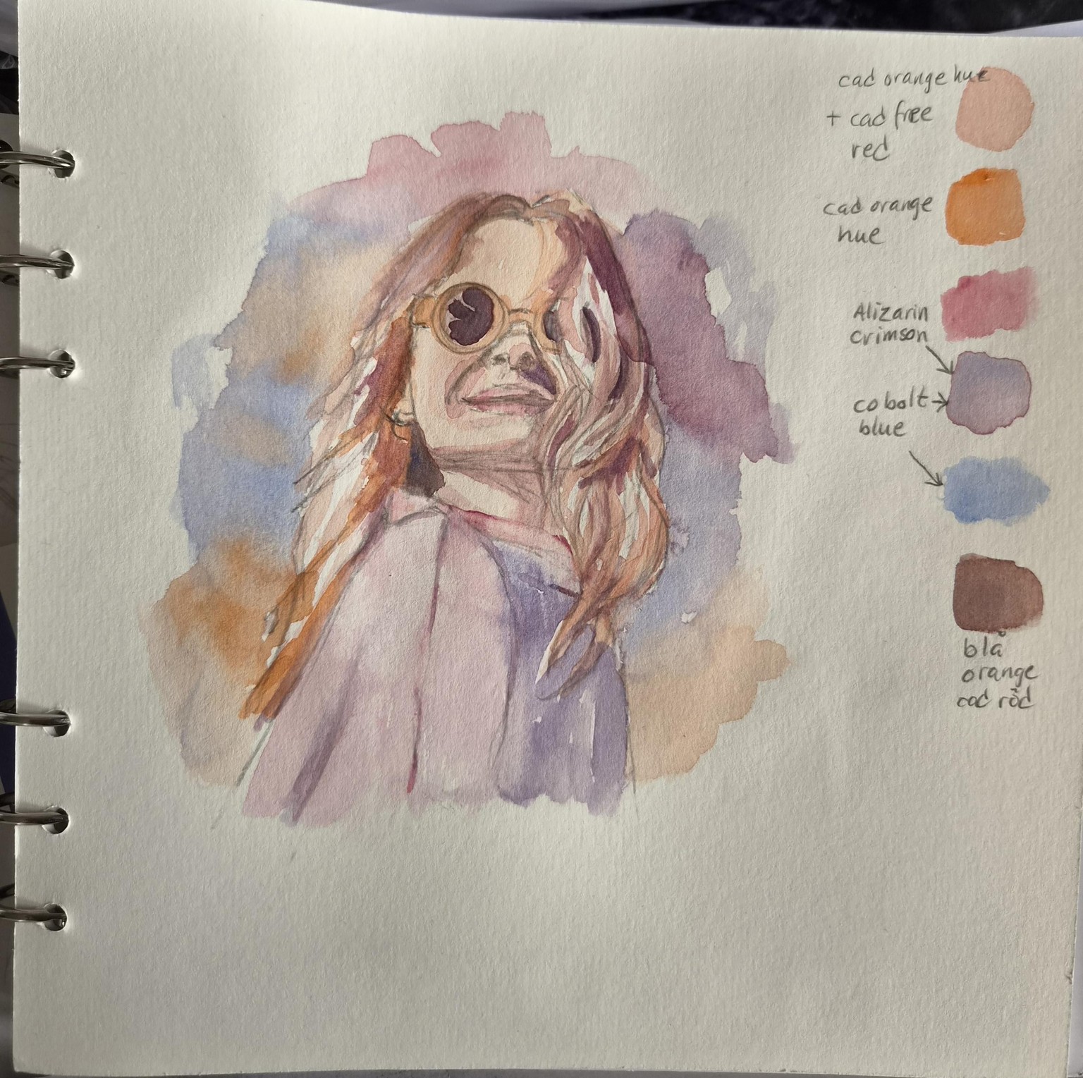 Watercolour portrait Challenge 1, 2 - image 2 - student project