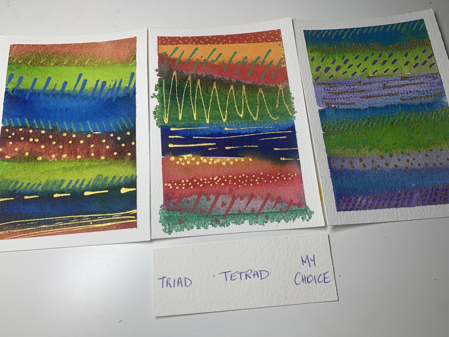 Mini Abstract Stripe Paintings - image 4 - student project