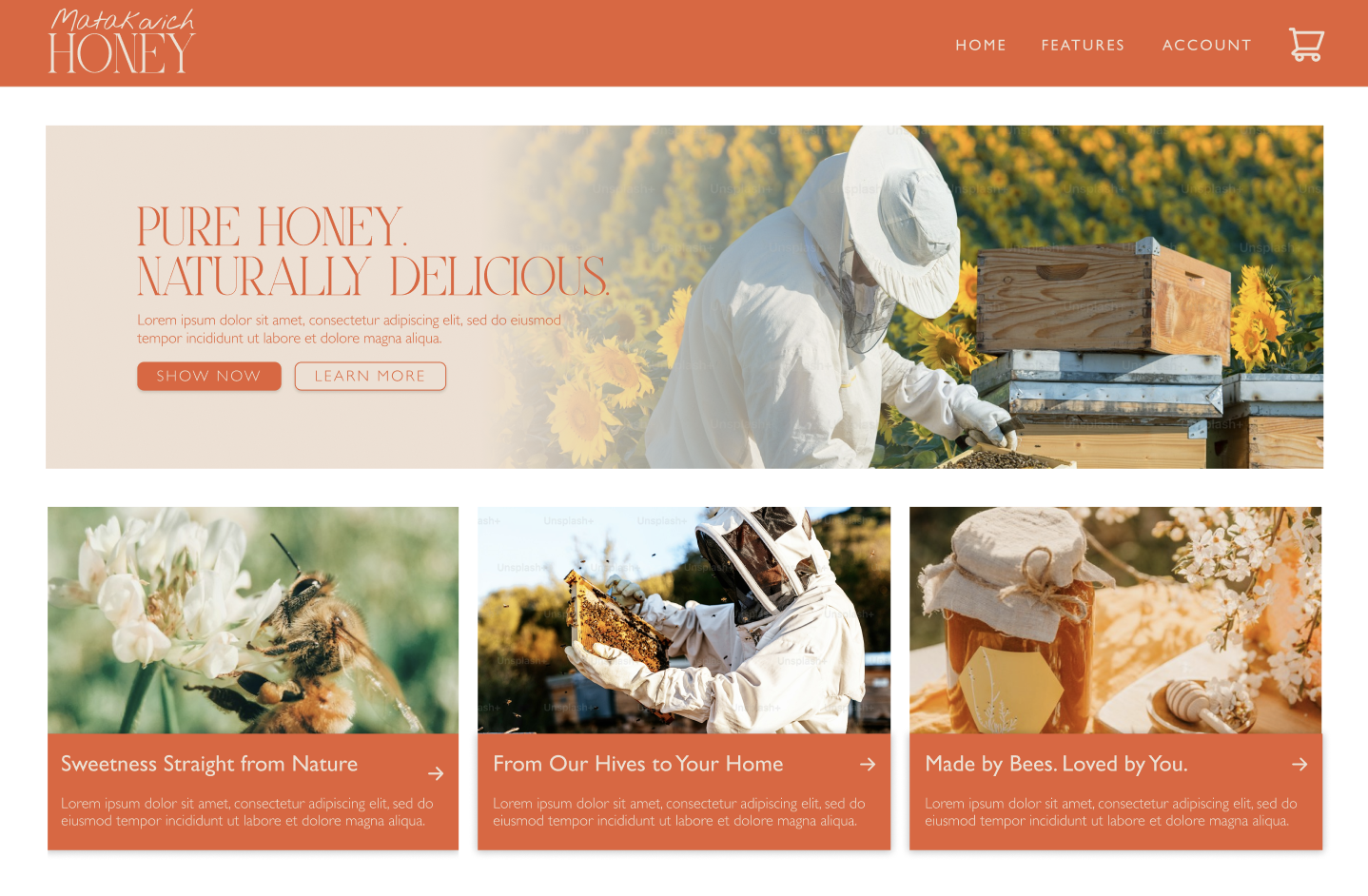Matakovich Honey Wireframe - image 3 - student project