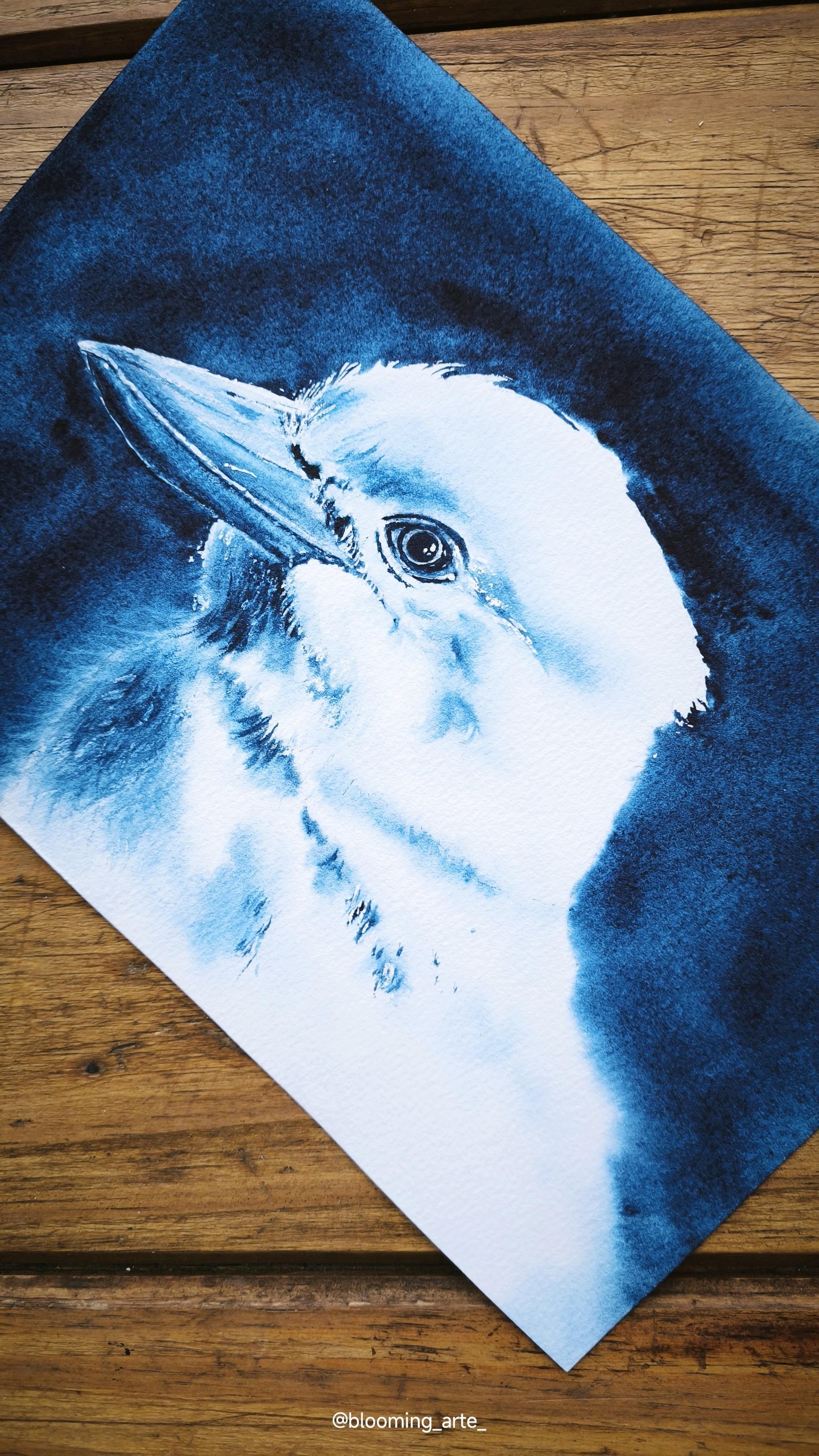 Monochrome Watercolor Birds - image 6 - student project