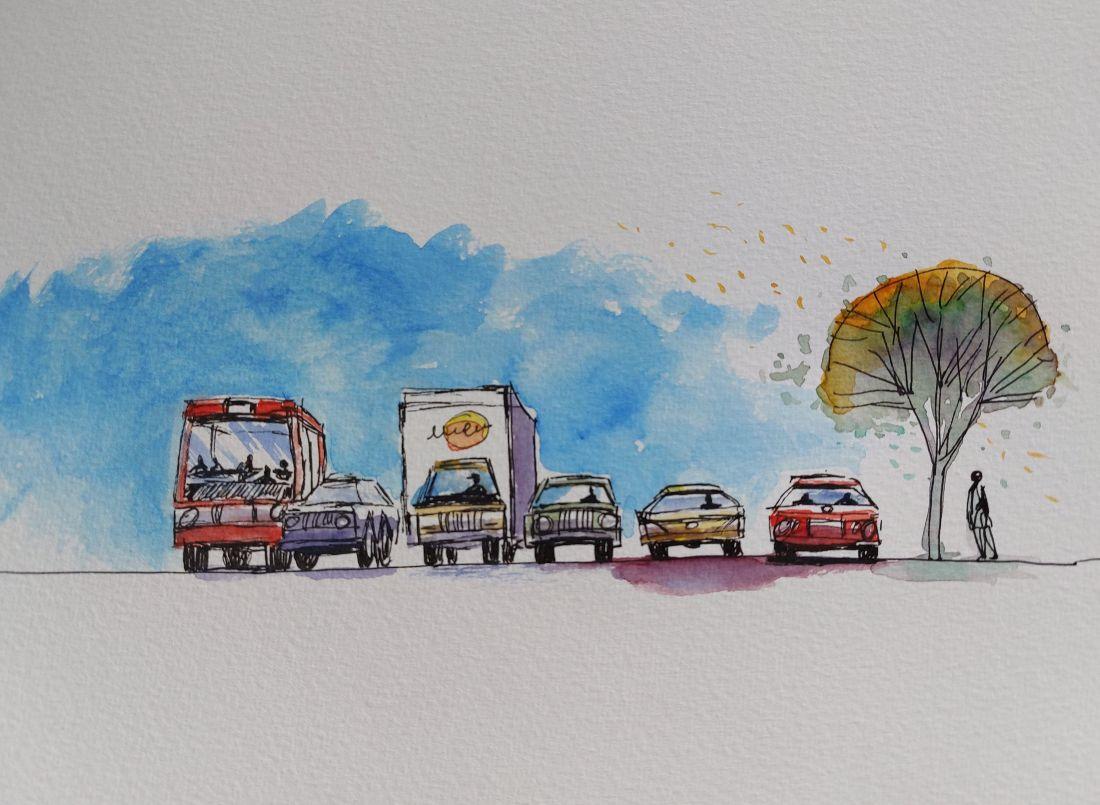 Sketching Cars, Trees and Furnishing - image 1 - student project