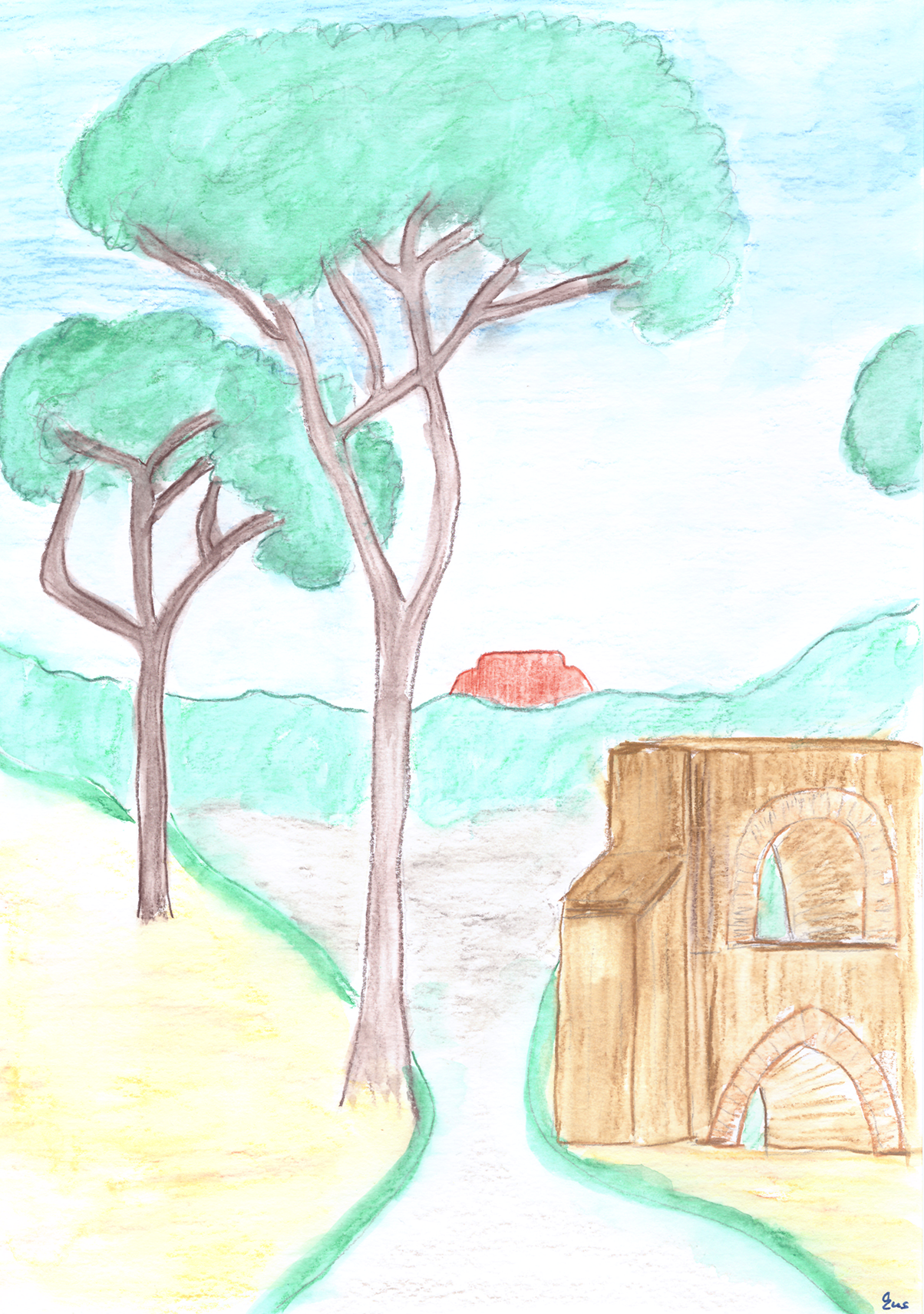 Watercolor pencil exercise - image 1 - student project