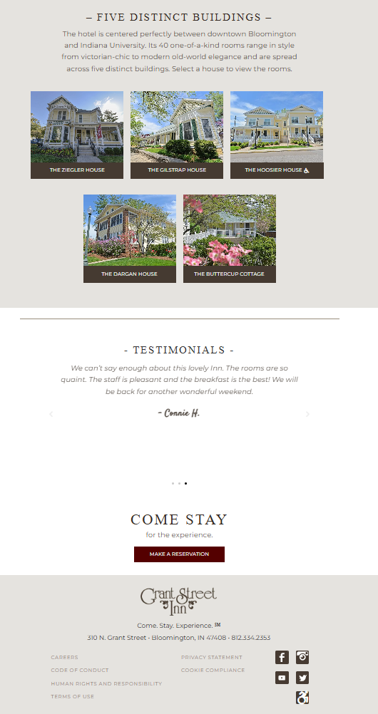 Inn Website - image 2 - student project