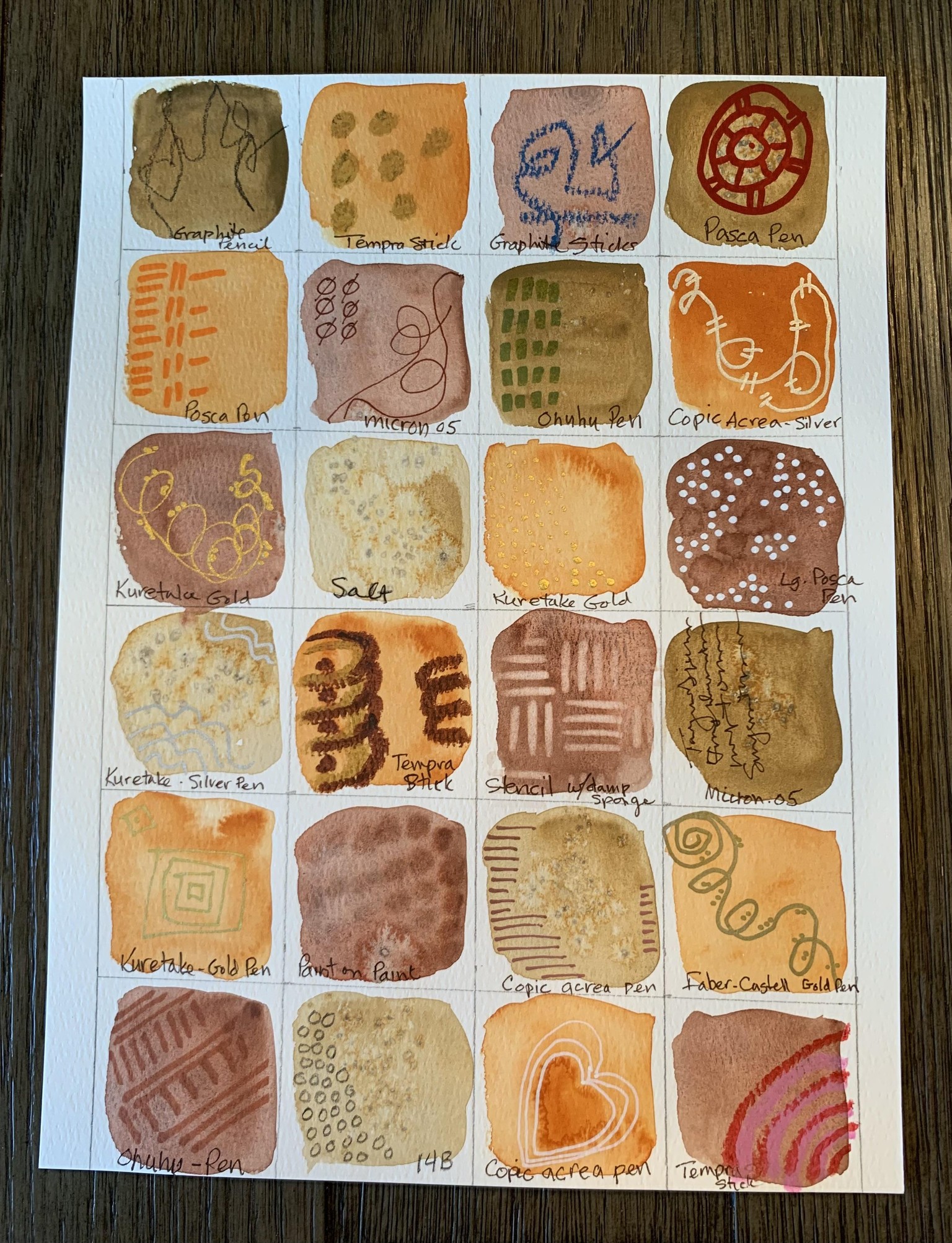 Mark Making Grids - image 2 - student project