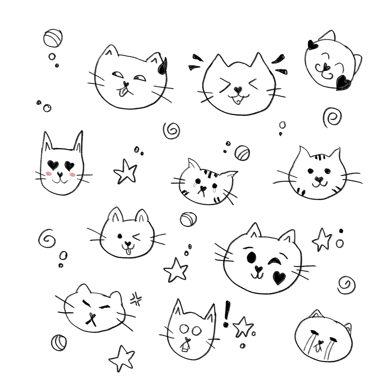 Cat sketches day 1 & 2 - image 2 - student project