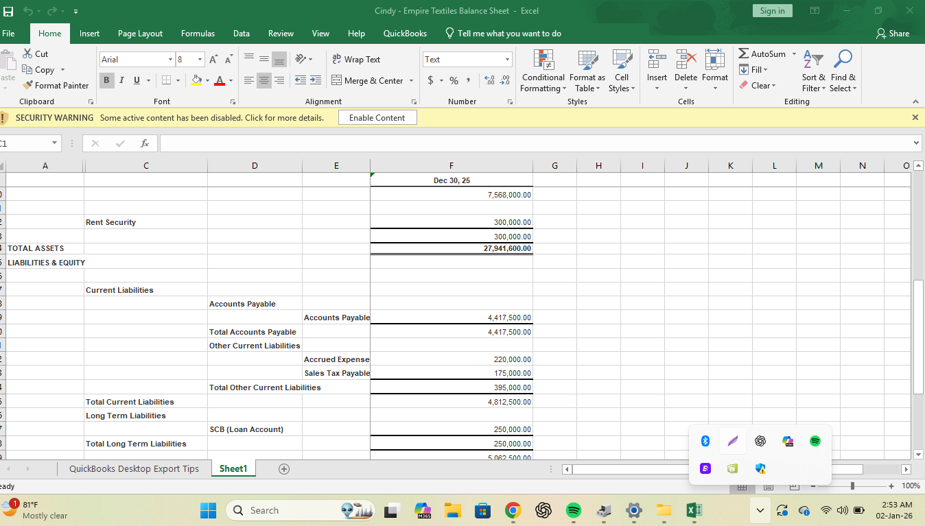Halimatu Sadiya Abdullai's QuickBooks Project - image 20 - student project