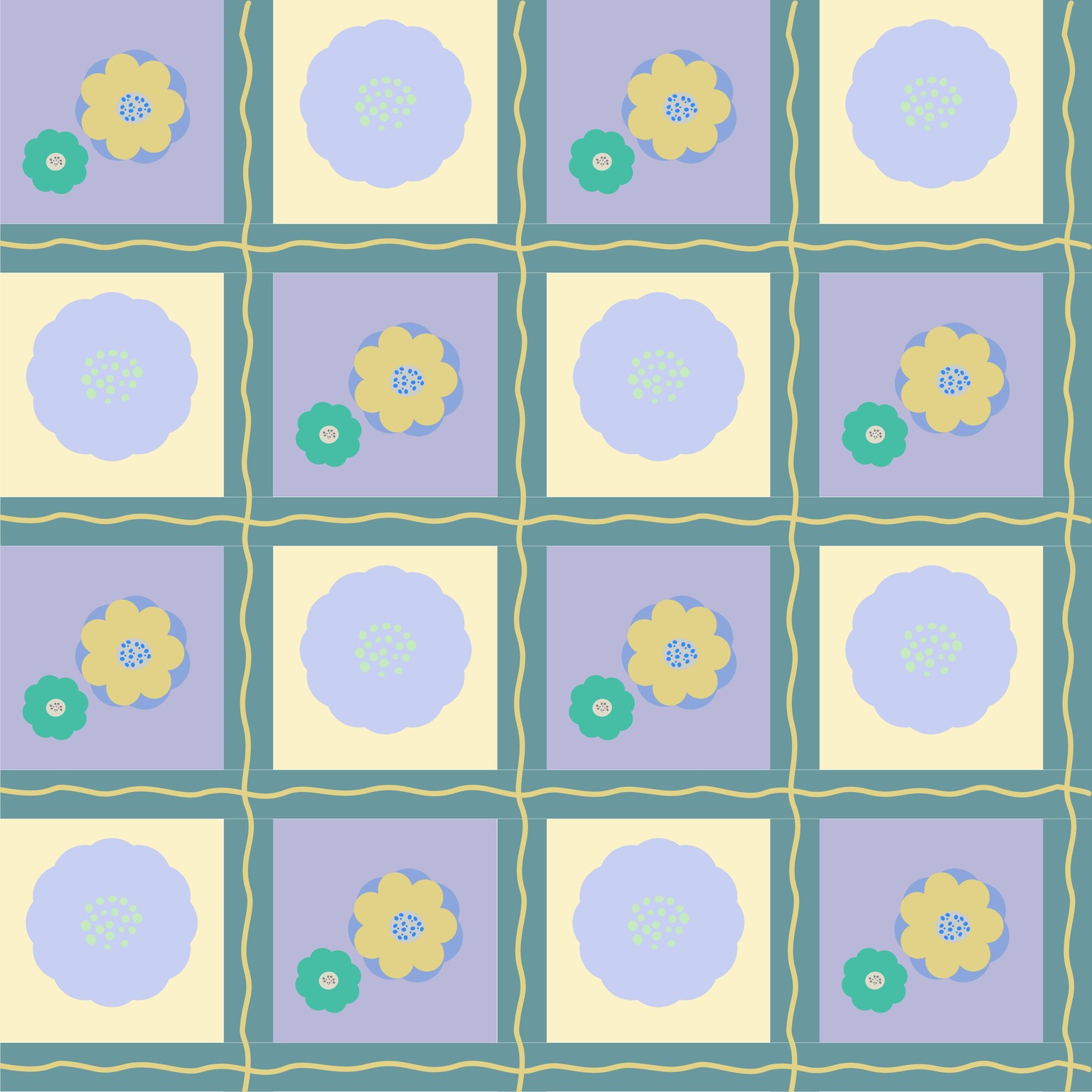 soft grid florals - image 1 - student project