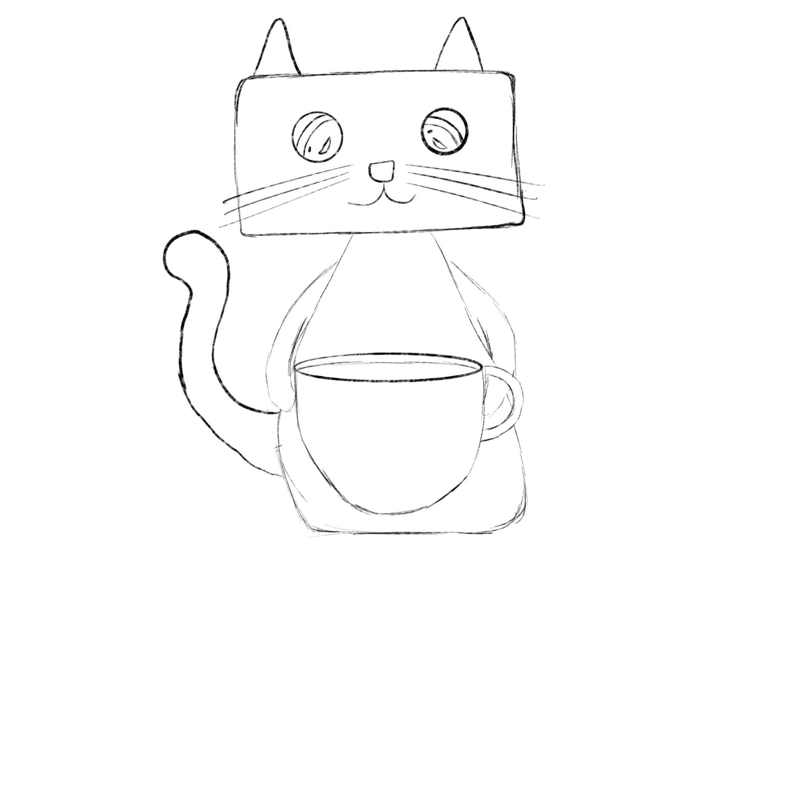 Cat with a Cup of Tea - image 1 - student project