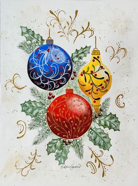 Christmas Ornaments with Filigree & Scrollwork - image 1 - student project