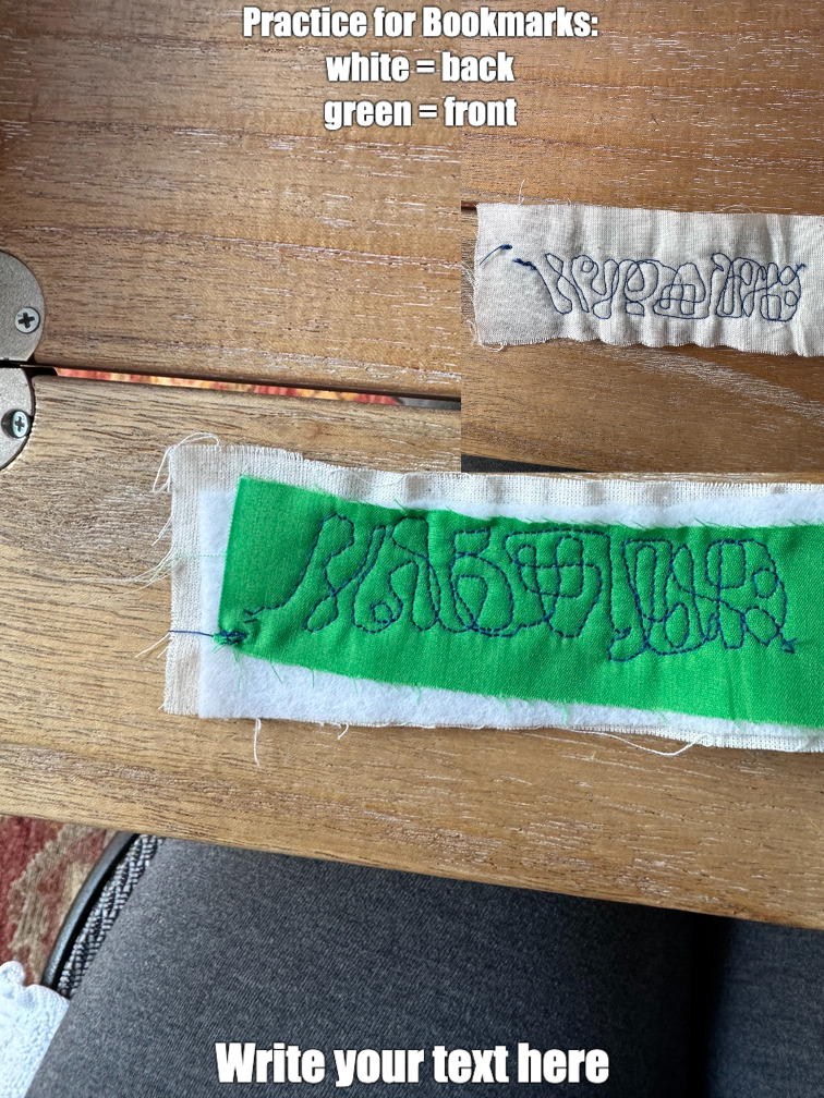 Bookmark with sewing scraps - image 1 - student project