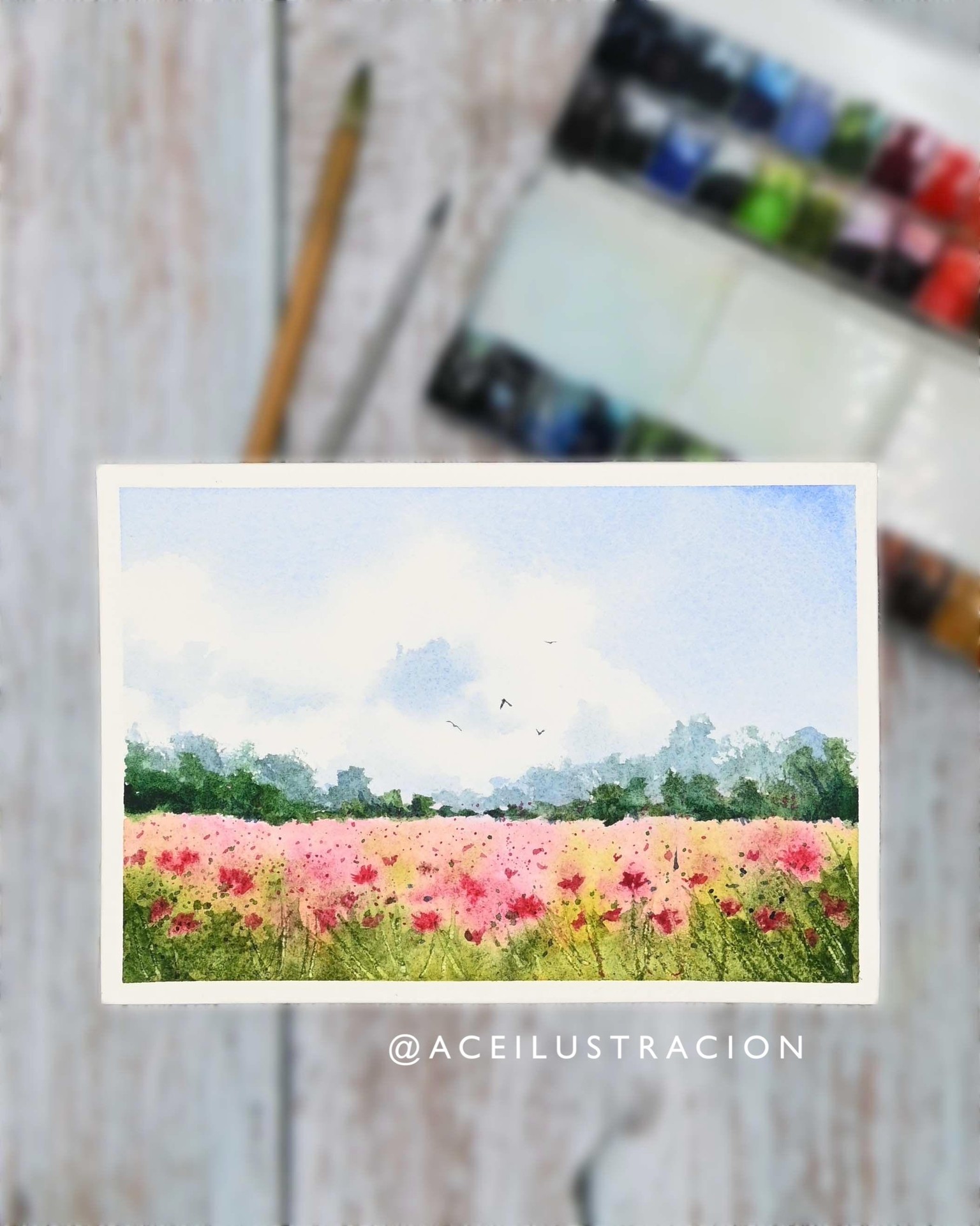 Spring Landscapes in Watercolor - image 5 - student project