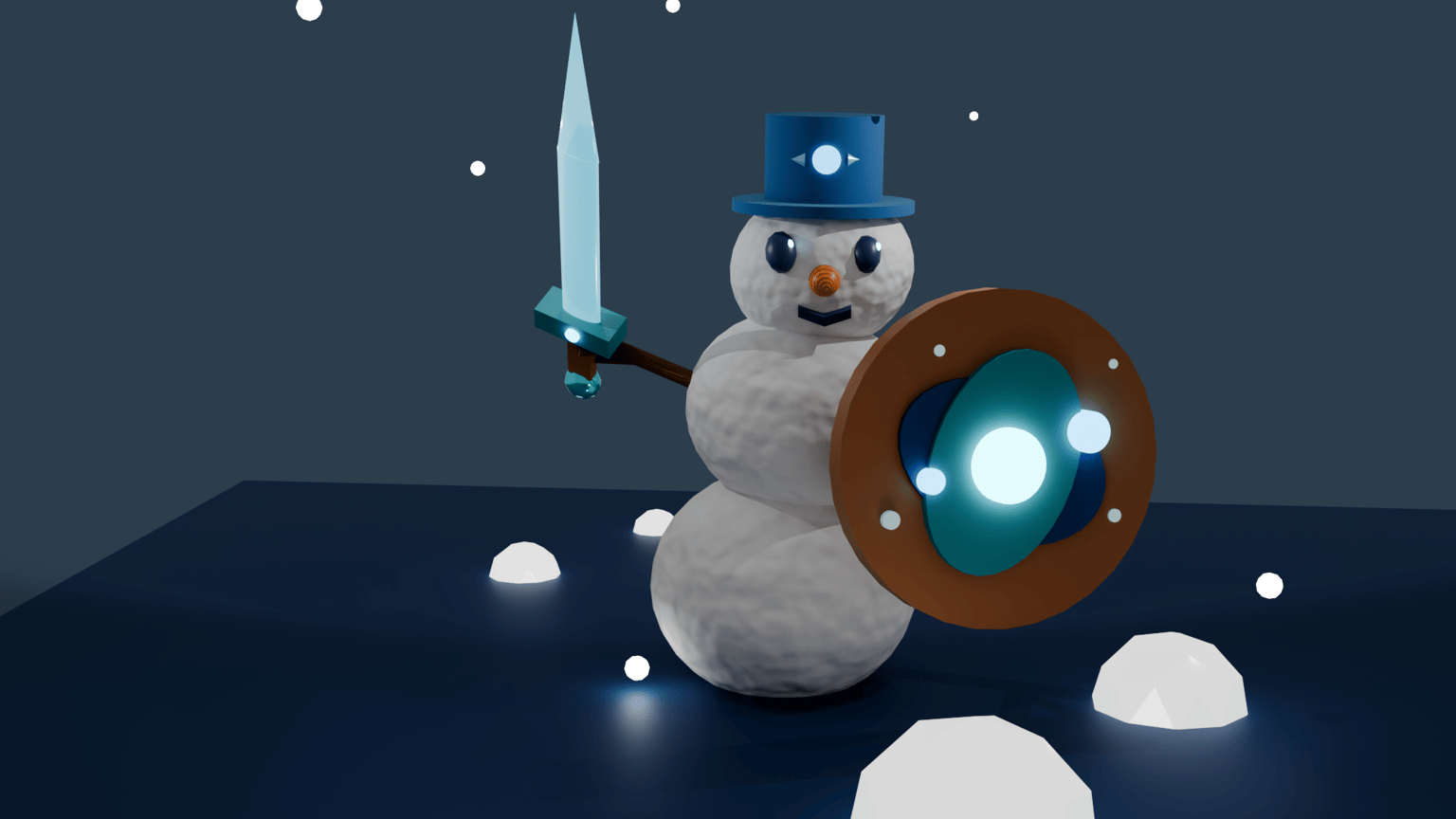 Digglet and snow man render - image 2 - student project