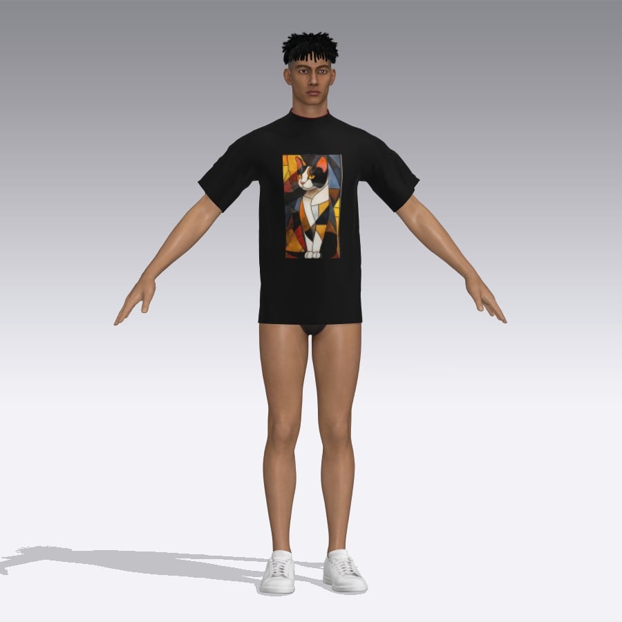 Tshirt design using clo3d - image 1 - student project