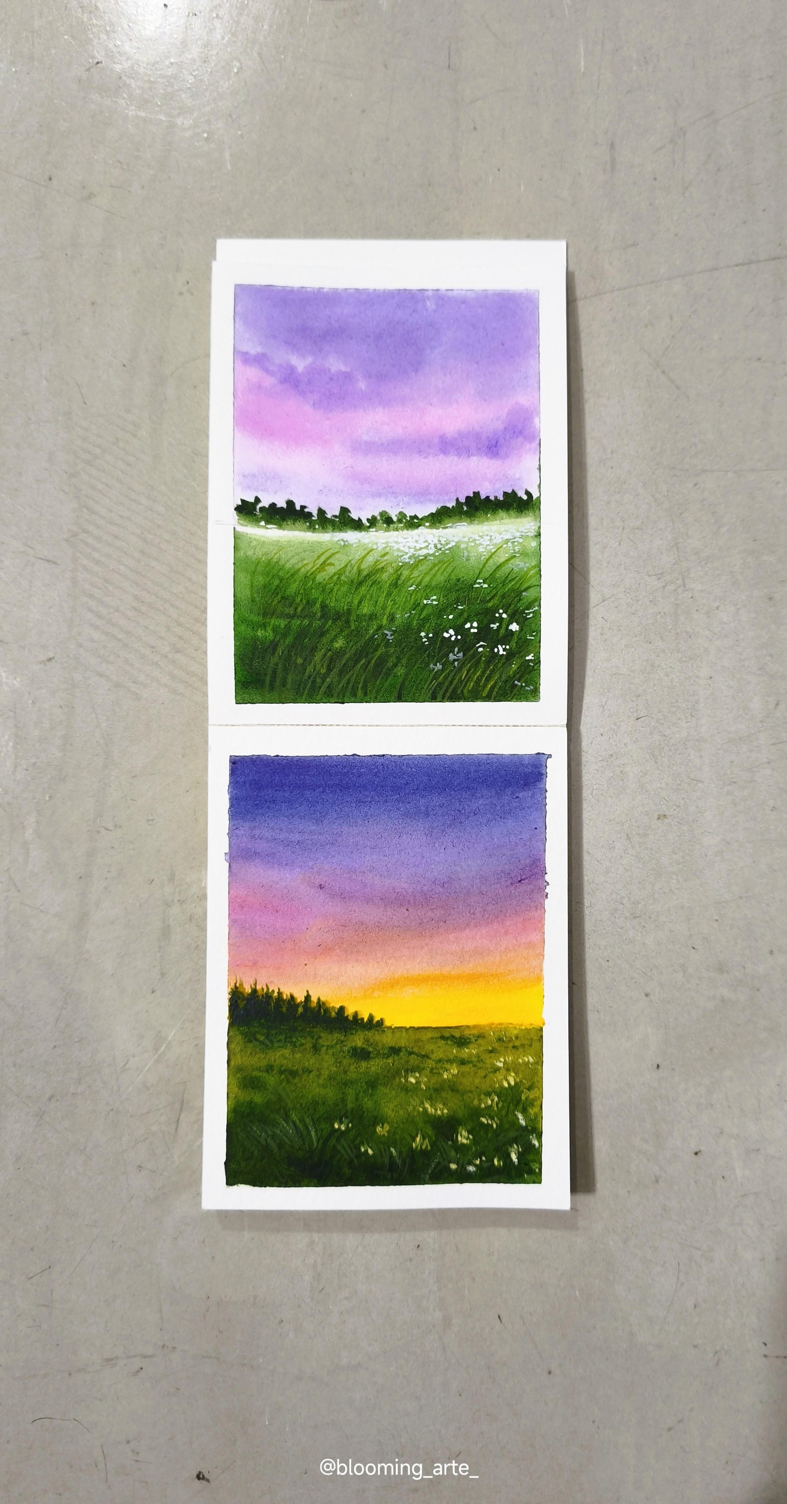 Watercolor Spring Sunsets in 30 Minutes - image 1 - student project
