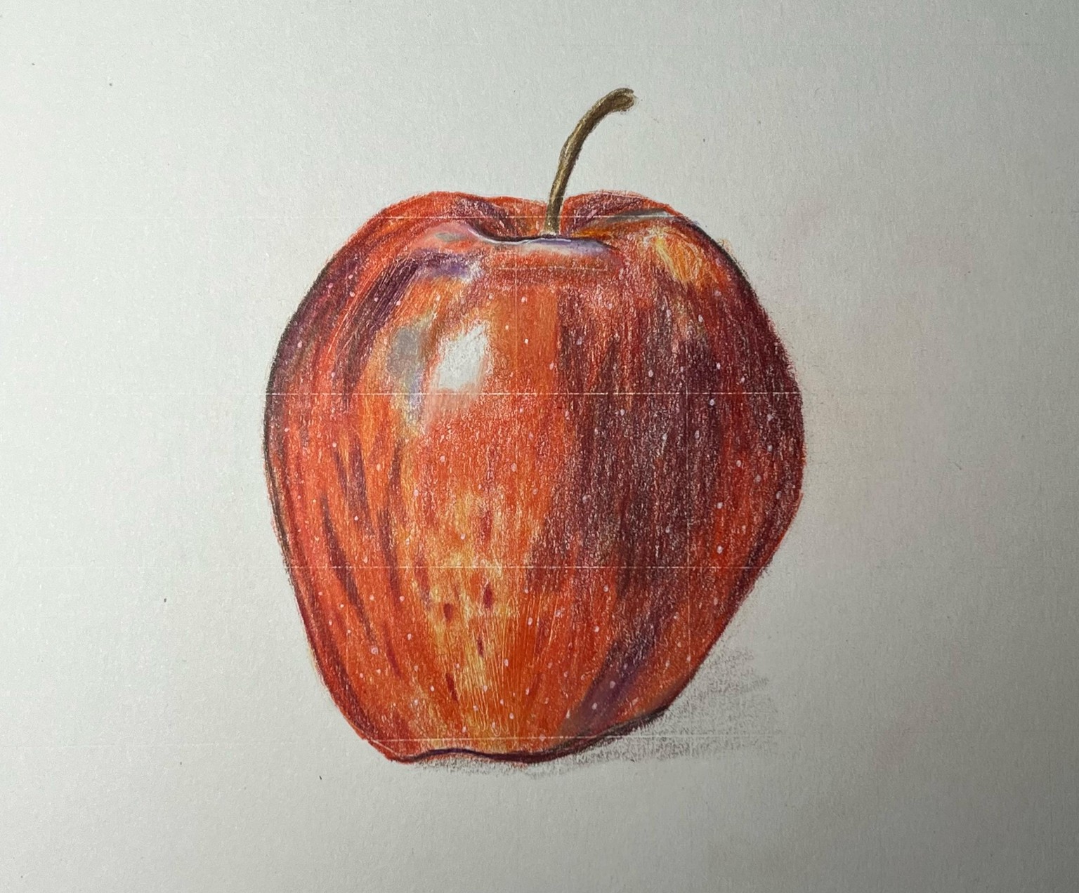 Colored Pencil Apple - image 1 - student project