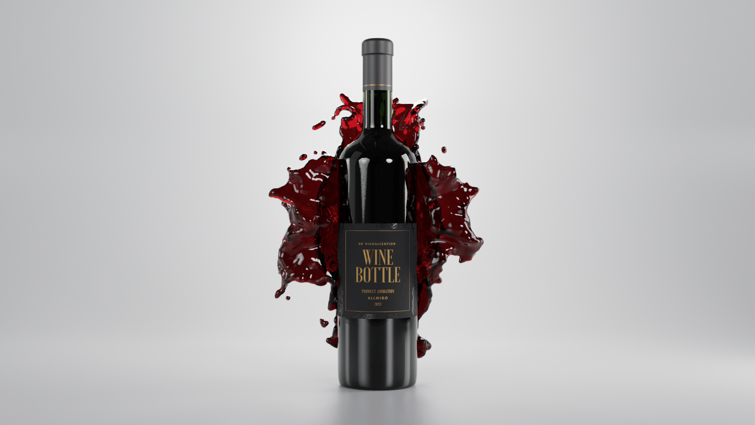 Cinematic Wine Product Animations in Blender - image 3 - student project
