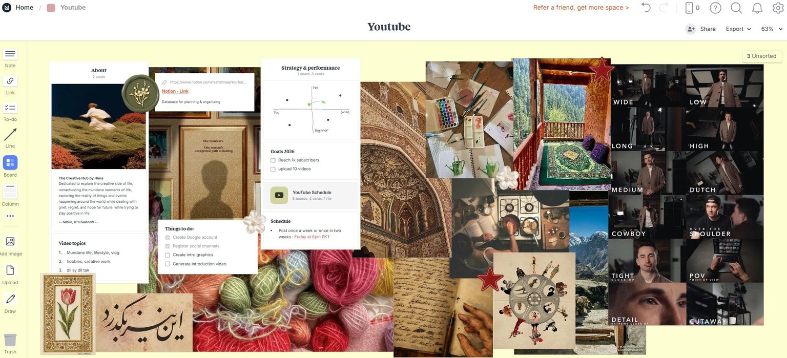 made the mood board for my youtube channel - image 1 - student project