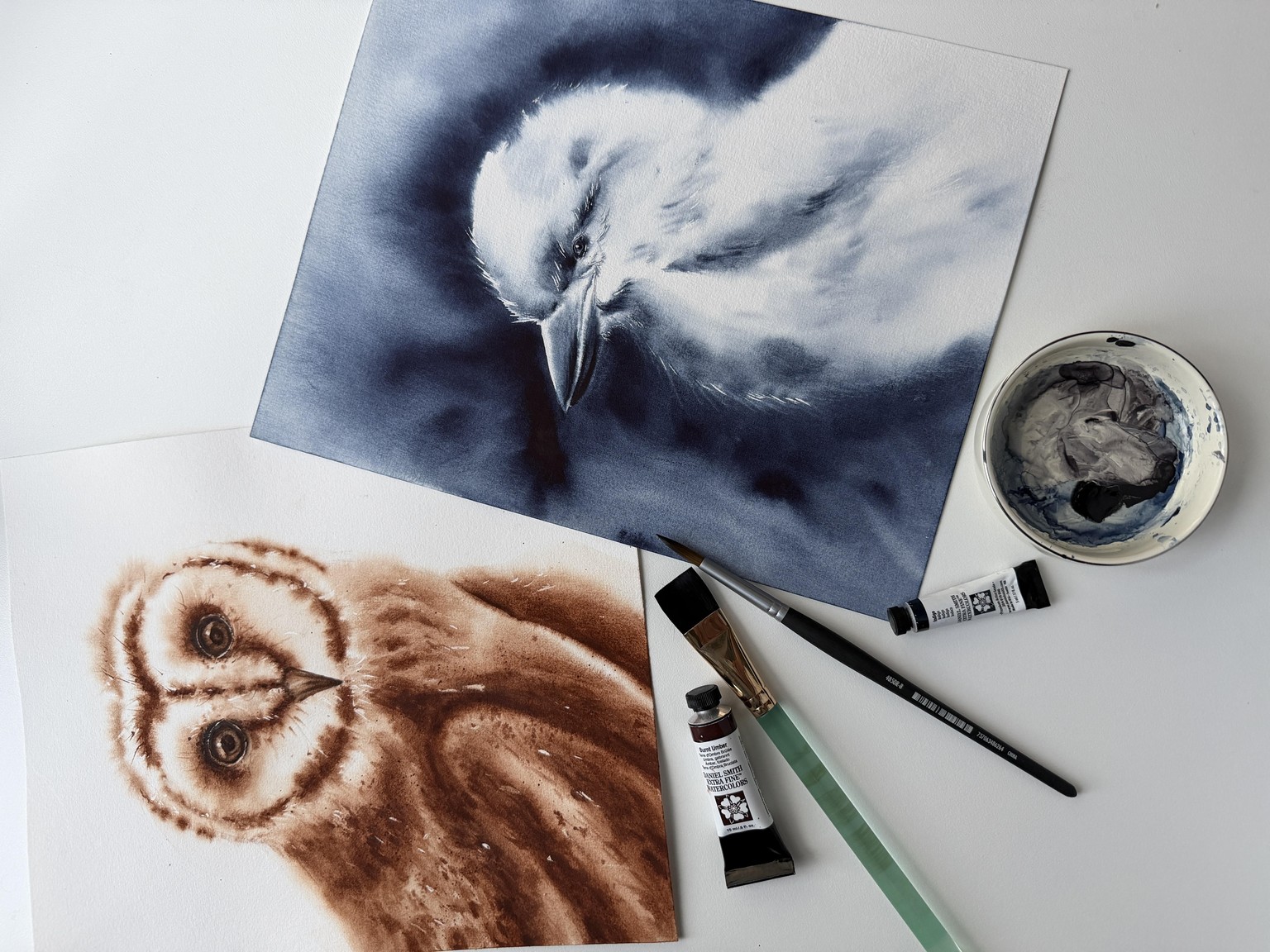 Painting birds in Monochrome - The magic of single color - image 3 - student project