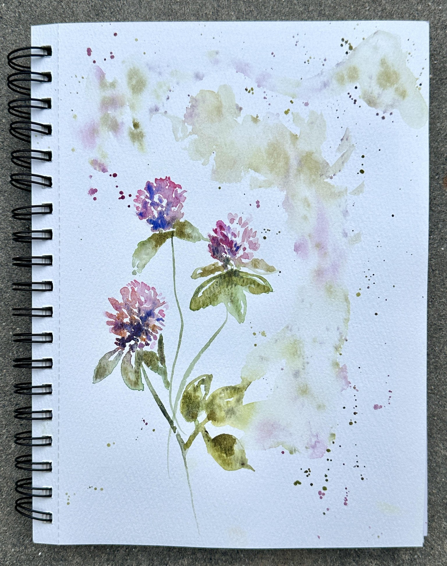 Loose watercolor florals - image 6 - student project
