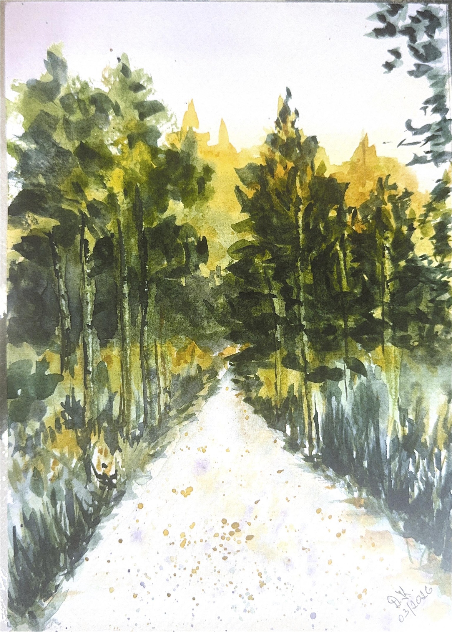 Watercolor Loose Landscapes - image 2 - student project